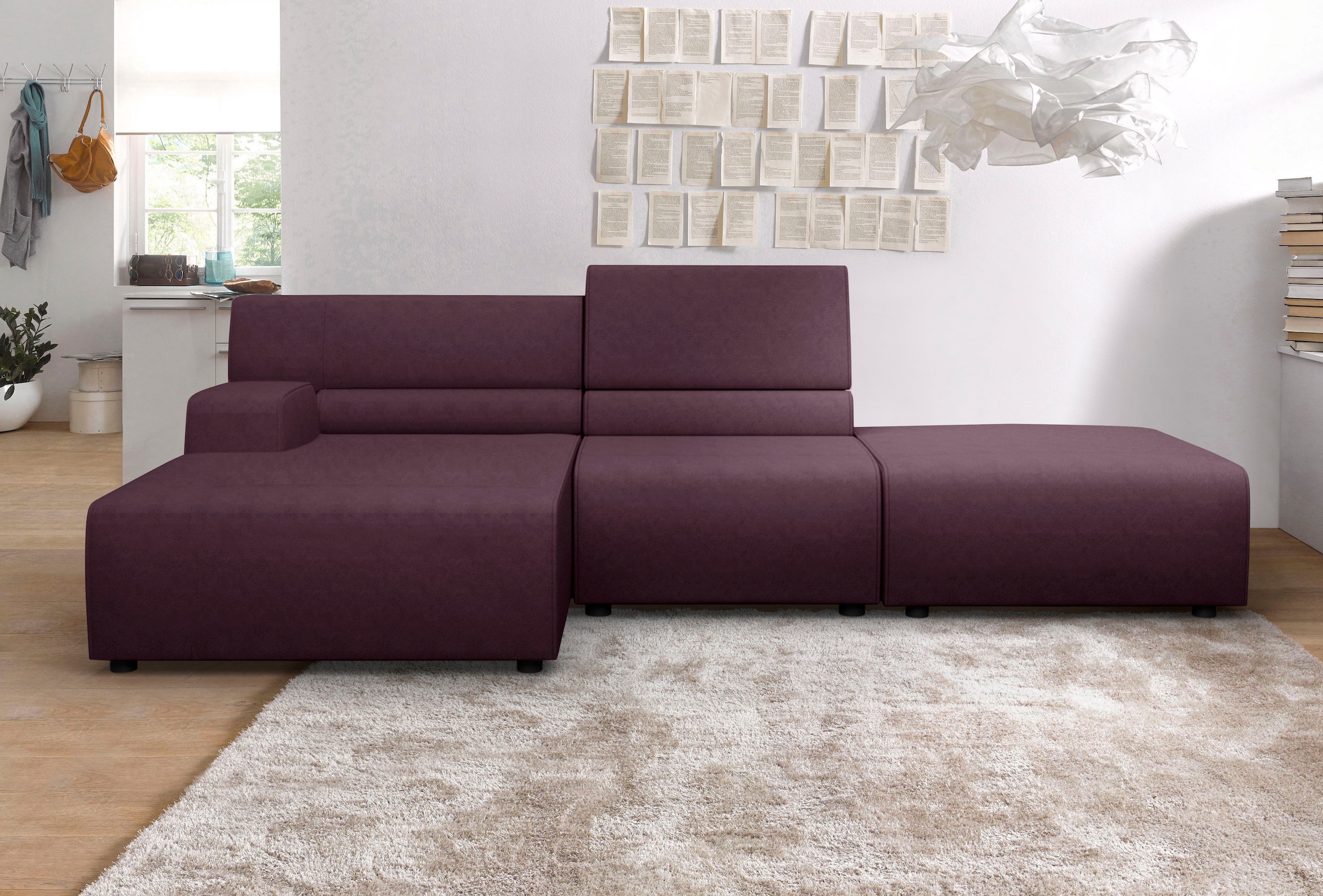 Egoitaliano Ecksofa "Babouche, Designsofa mit außergewöhnlichem Sitzkomfort zum Wohlfühlen"