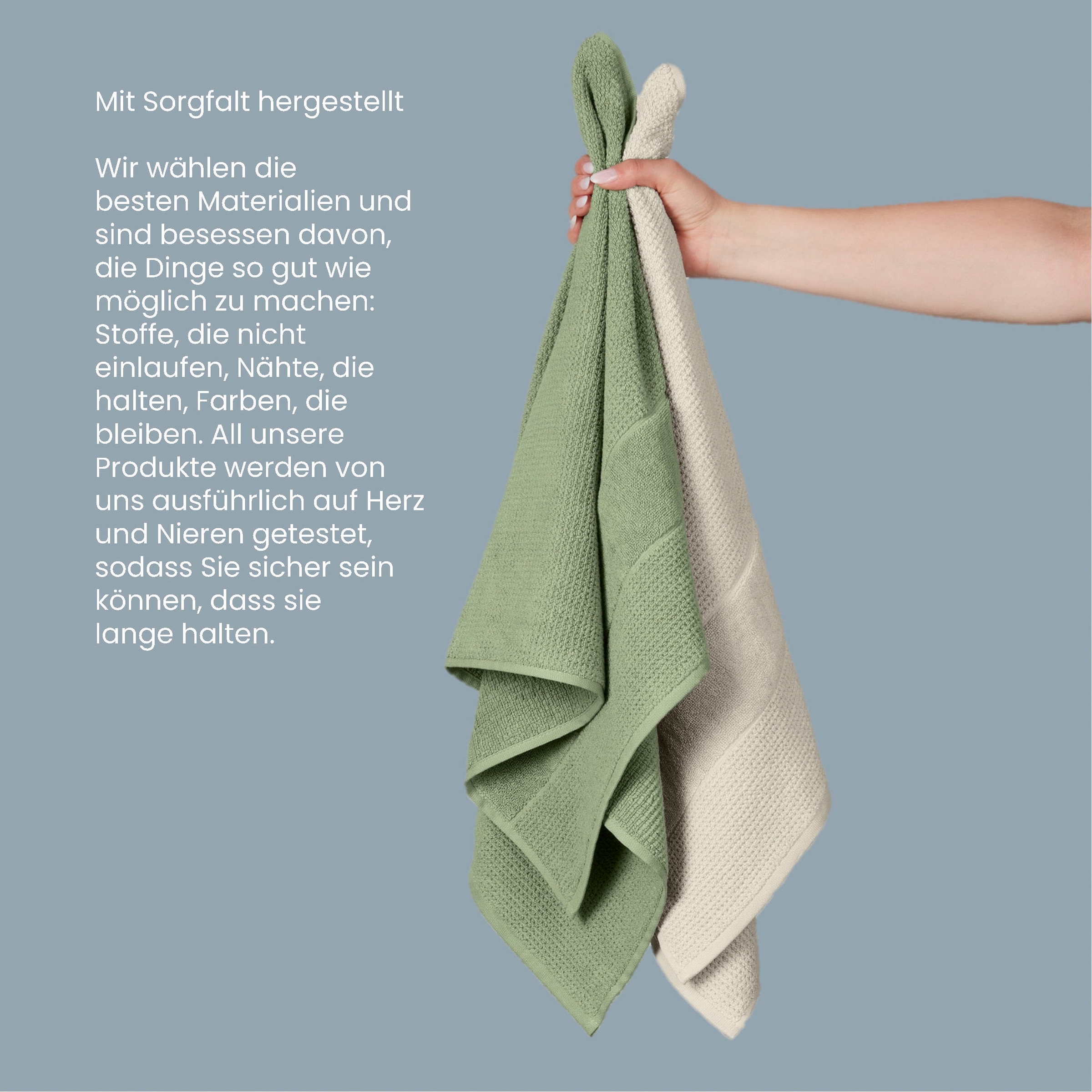 Schiesser Handtücher »Schiesser Duschtücher Turin im 2er Set aus 100%  Baumwolle«, (2 St.), Reiskorn-Optik | BAUR | Gästehandtücher