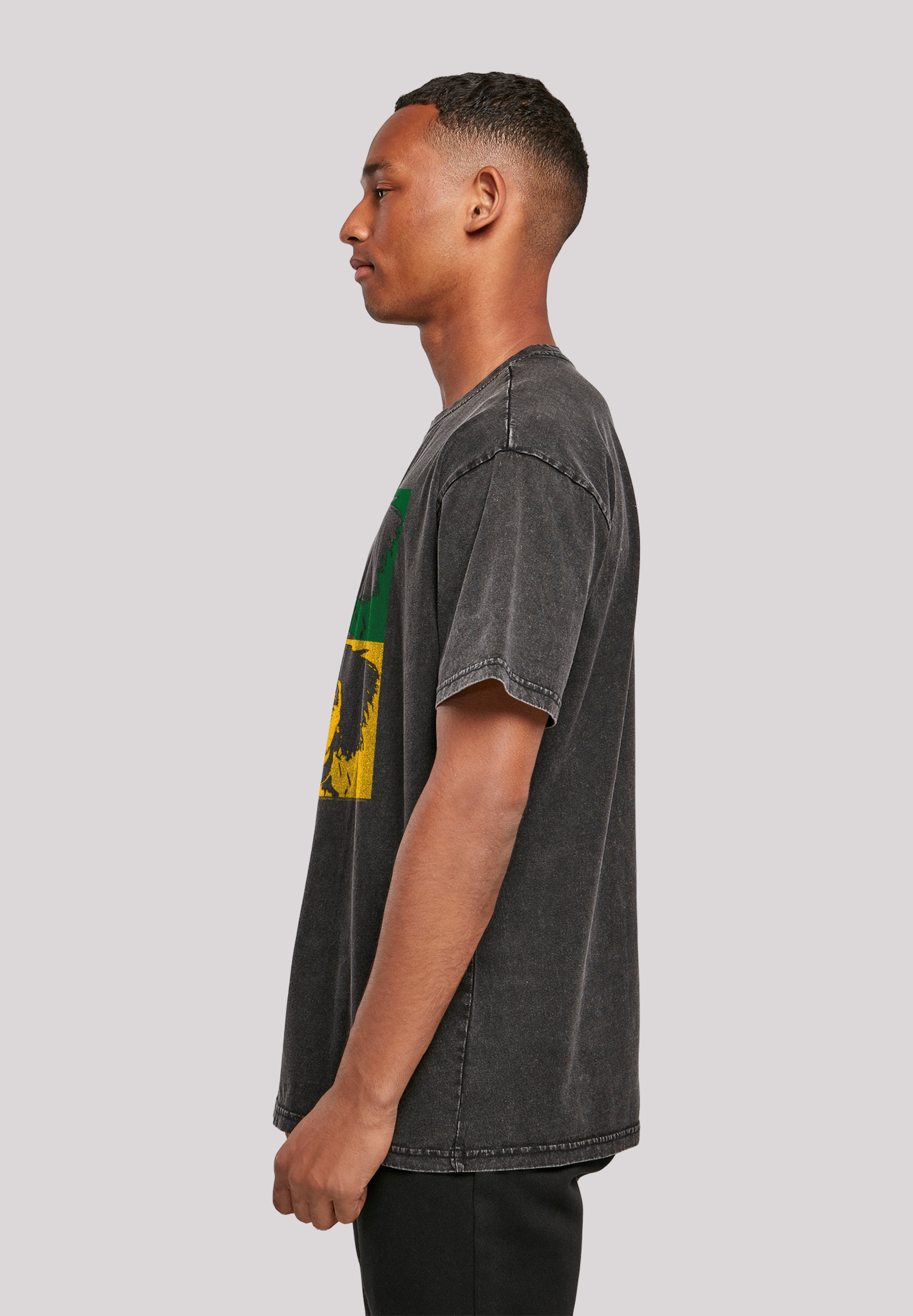 F4NT4STIC T-Shirt »Bob Marley Colour Blocks Two Sleeves Reggae Music«, Premium Qualität