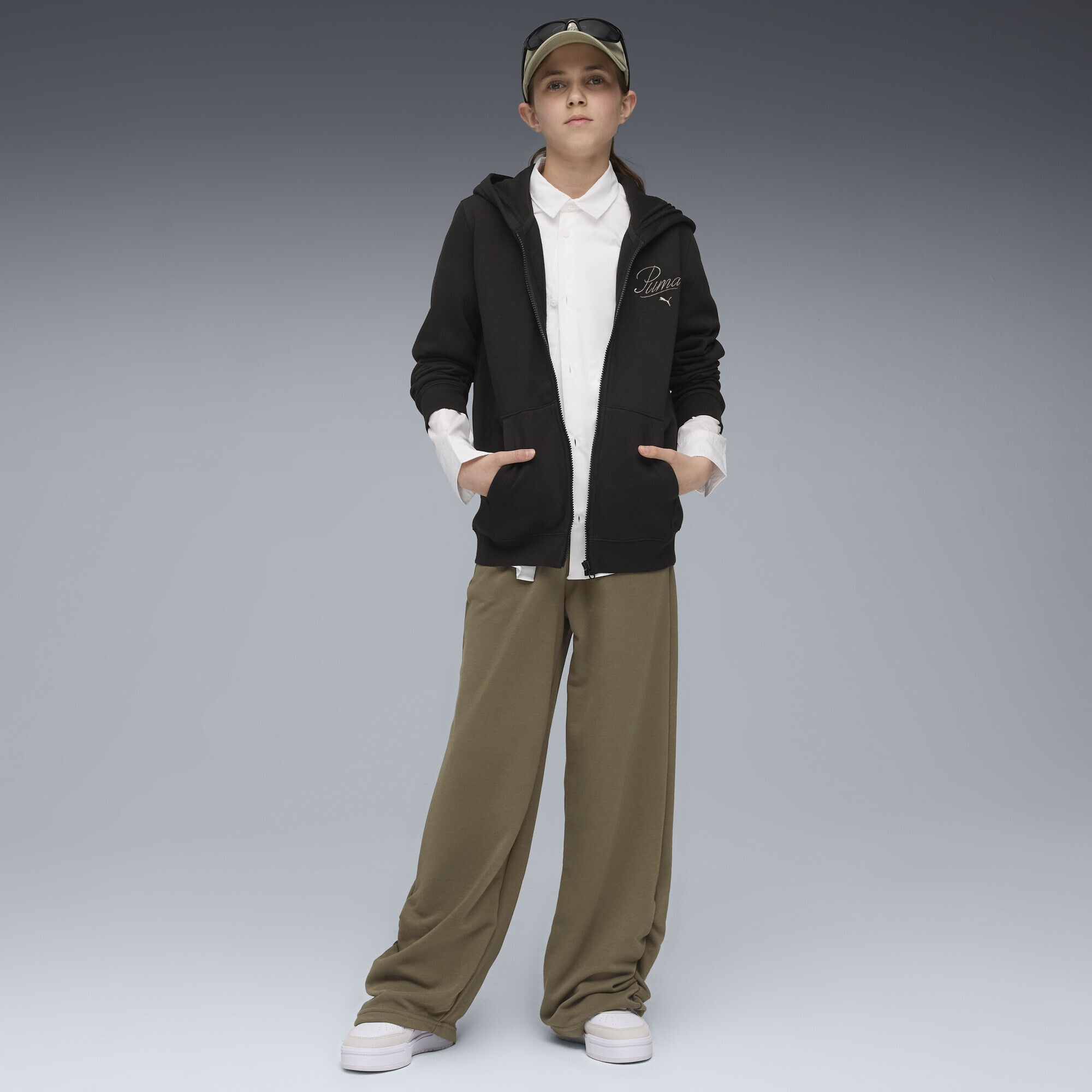 PUMA Sweatjacke »Essentials Script Kapuzenjacke Mädchen«