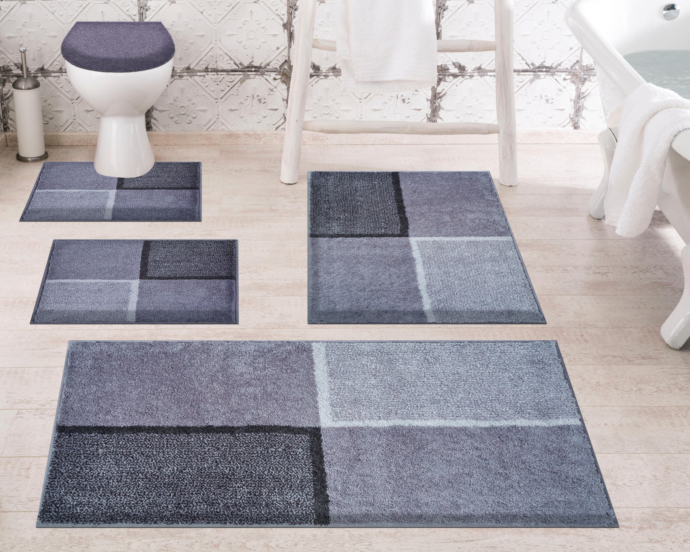 Grund Badematte "Diviso" Höhe 20 mm rutschhemmend beschichtet fußbodenheizu günstig online kaufen