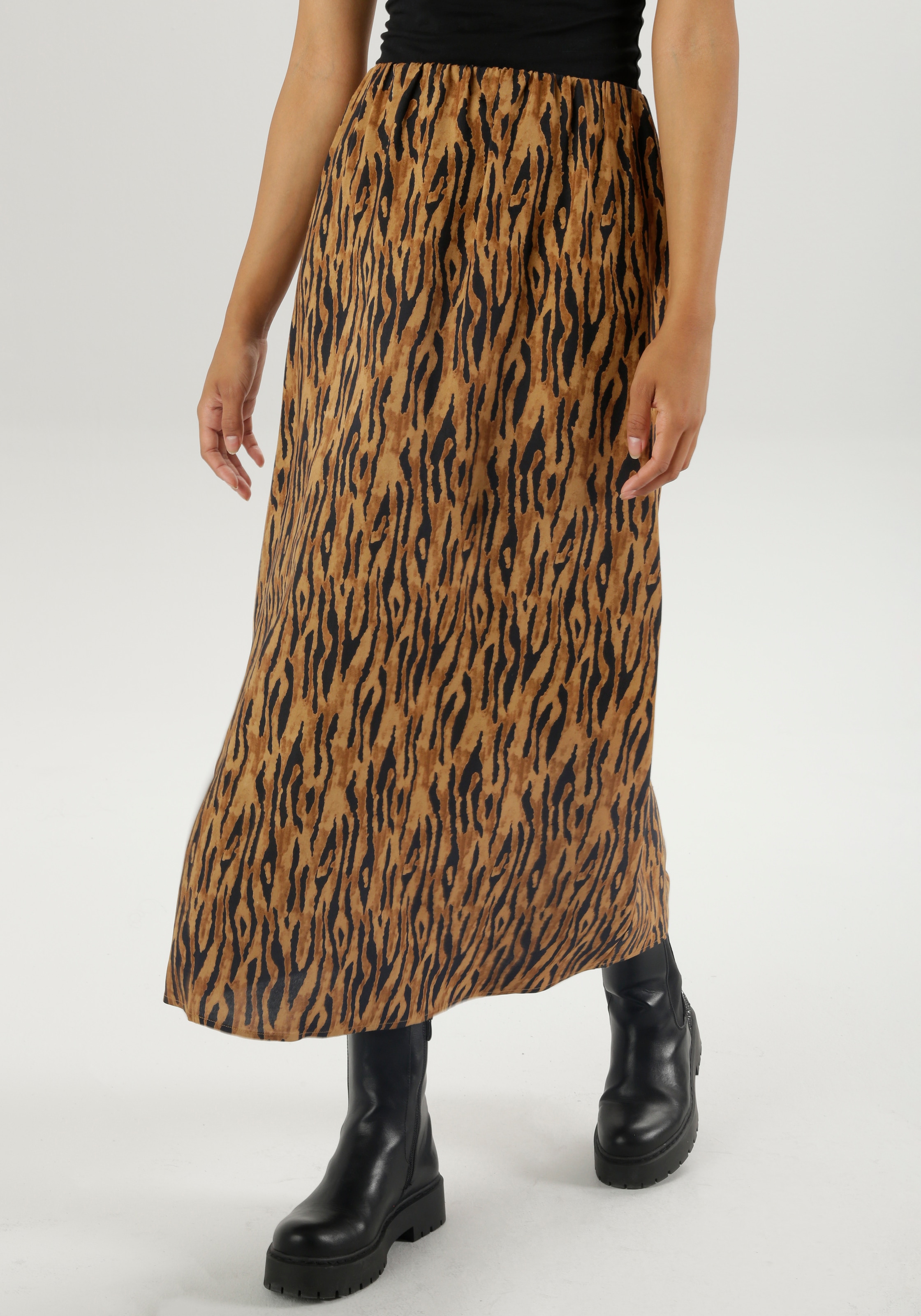 Aniston SELECTED Maxirock, mit Animal-Print - NEUE KOLLEKTION