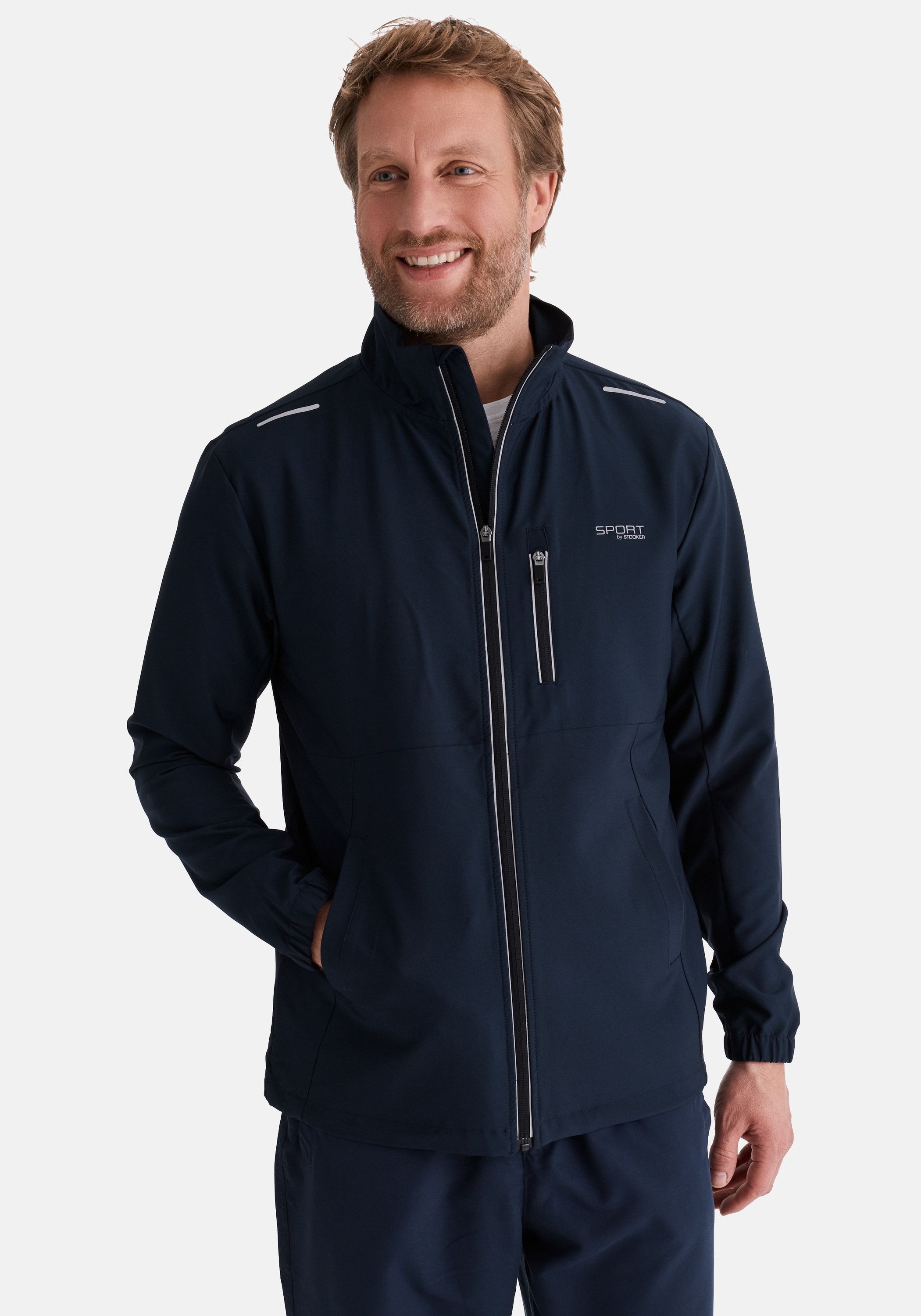 Stooker Men "SIDNEY Sweatjacke Sportjacke" Sportjacke Stehkragen Regular Fit für Herren