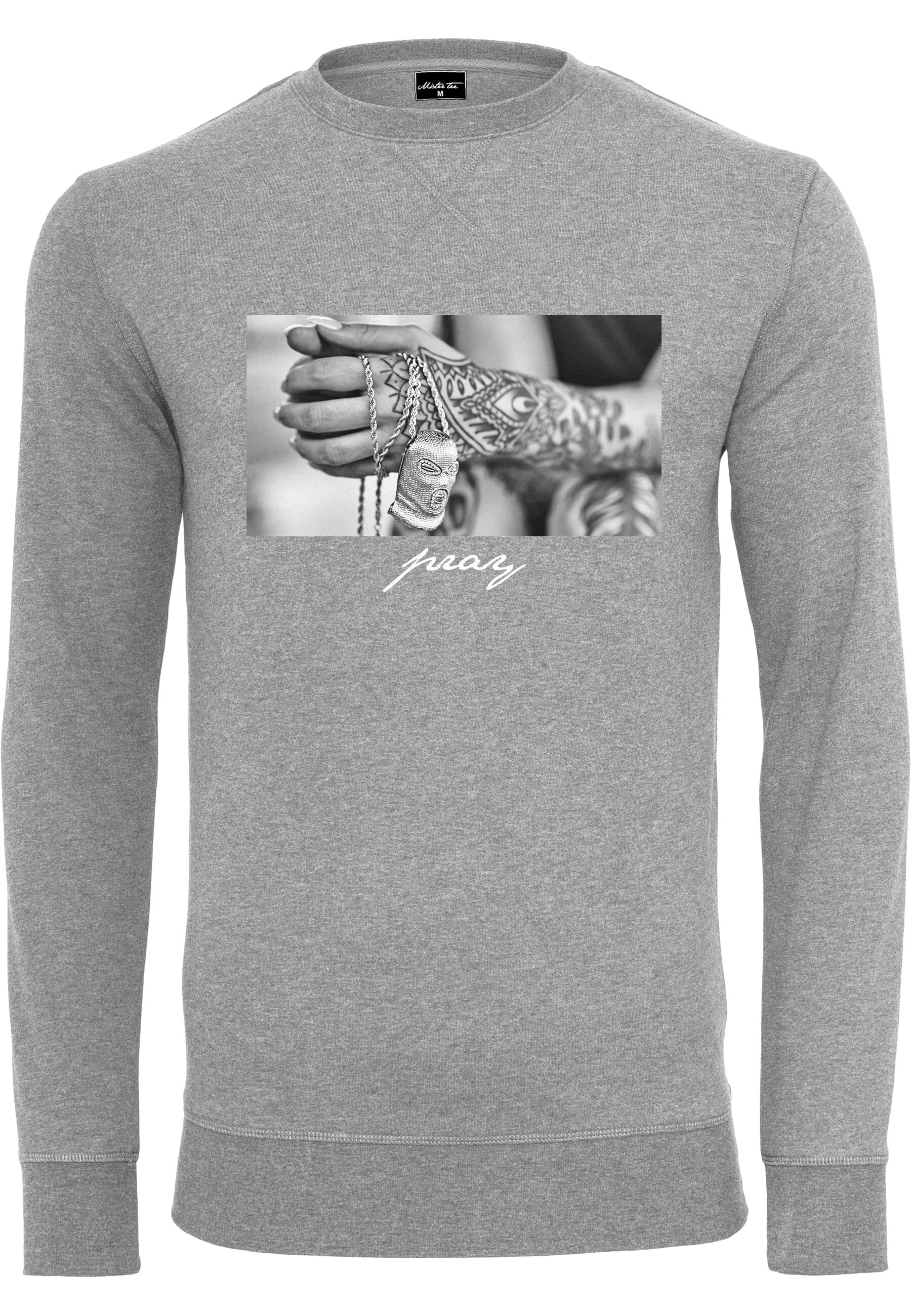 MisterTee Rundhalspullover "MisterTee Herren Pray 2.0 Crewneck"