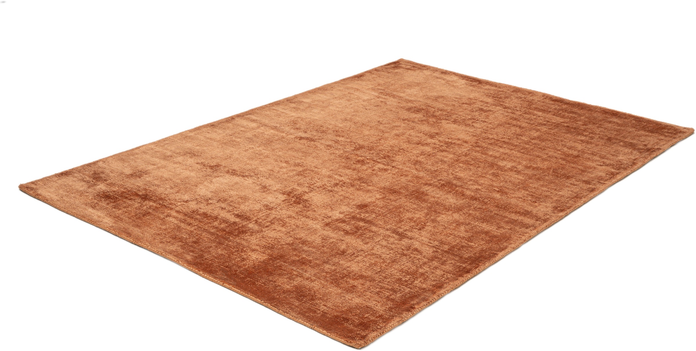Teppich TOM TAILOR HOME "Shine uni", braun (copper), B:65cm H:8mm L:135cm, Viskose, Teppiche, Teppich, Handweb Teppich, 100% Viskose, handgewebt, mit elegantem Schimmer 2