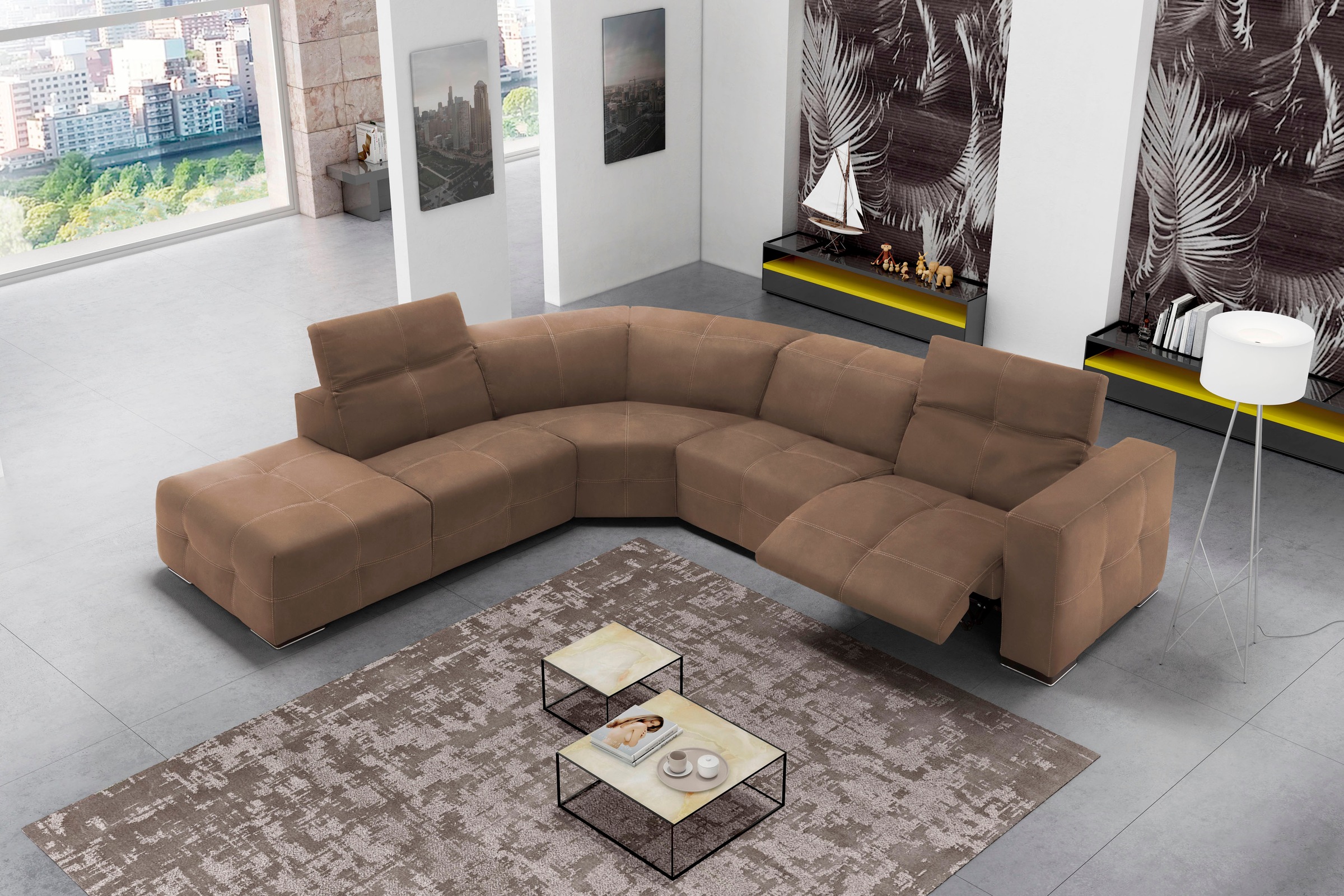 Egoitaliano Ecksofa "Sauvanne", wahlweise mit elektrischer Relaxfunktion, K günstig online kaufen