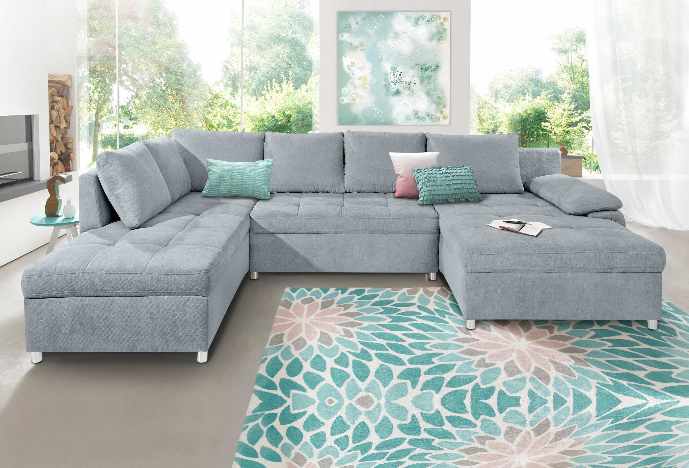 Home affaire "Labene U-Form" wahlweise mit Bettfunktion und Bettkasten günstig online kaufen