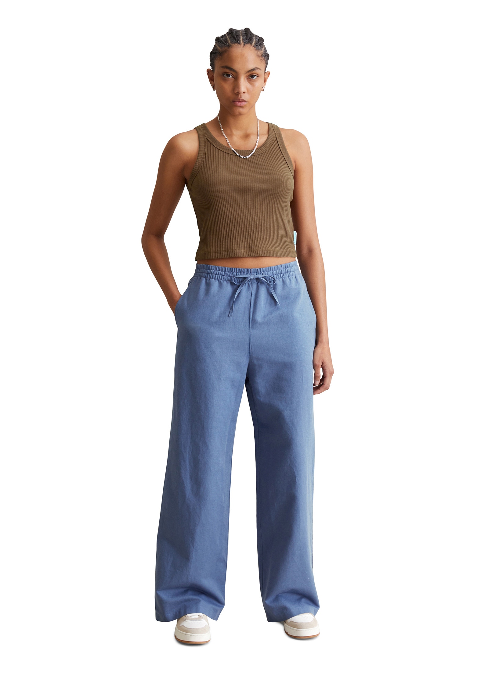 Marc O'Polo DENIM Chinohose »aus Baumwolle-Leinen-Mix«