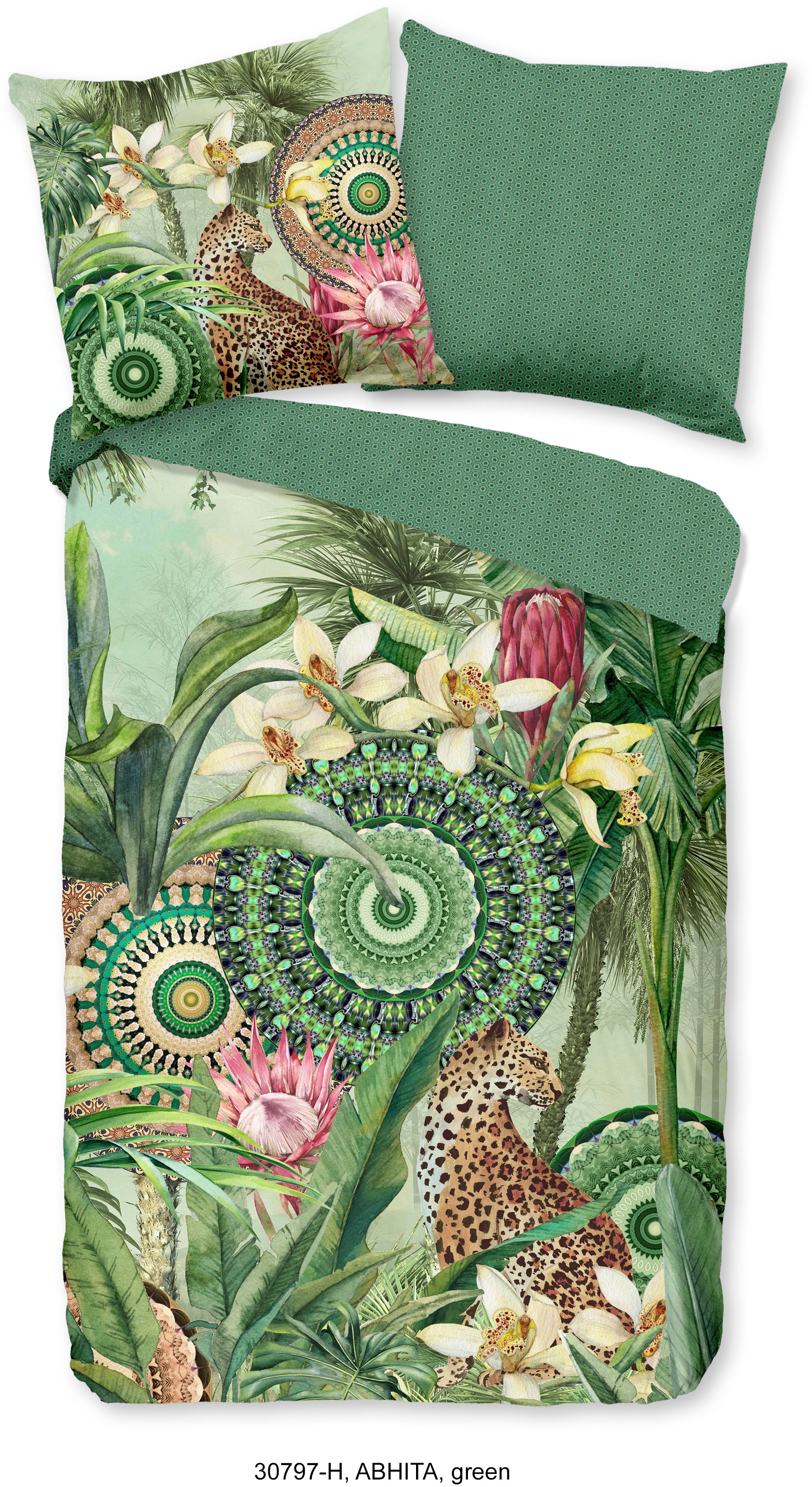 hip Wendebettwäsche "Abhita" 2 Stk. Mako-Satin, 135x200, Reißverschluss, We günstig online kaufen