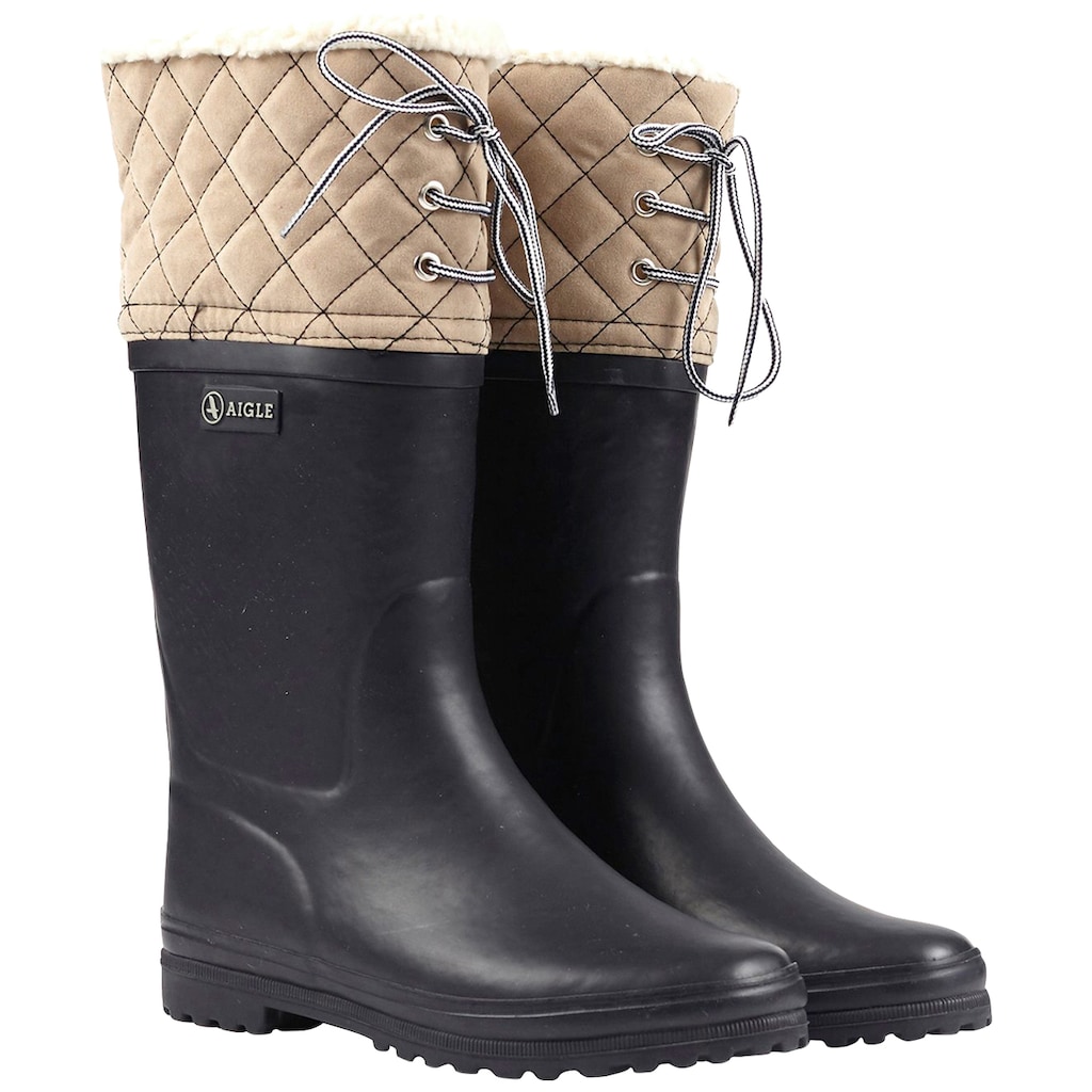 Schuhe Boots & Stiefel Aigle Gummistiefel »Polka Giboulee« marine-beige