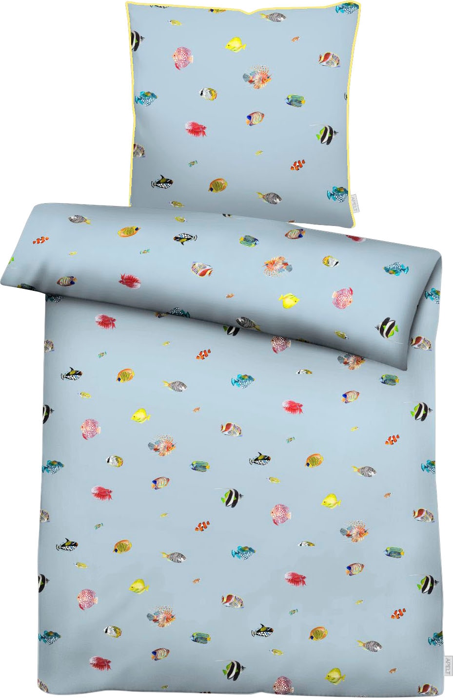 APELT Bettwäsche "Fidshi" 2 Stk. tlg. cooles Fischdesign holt die Südsee in günstig online kaufen