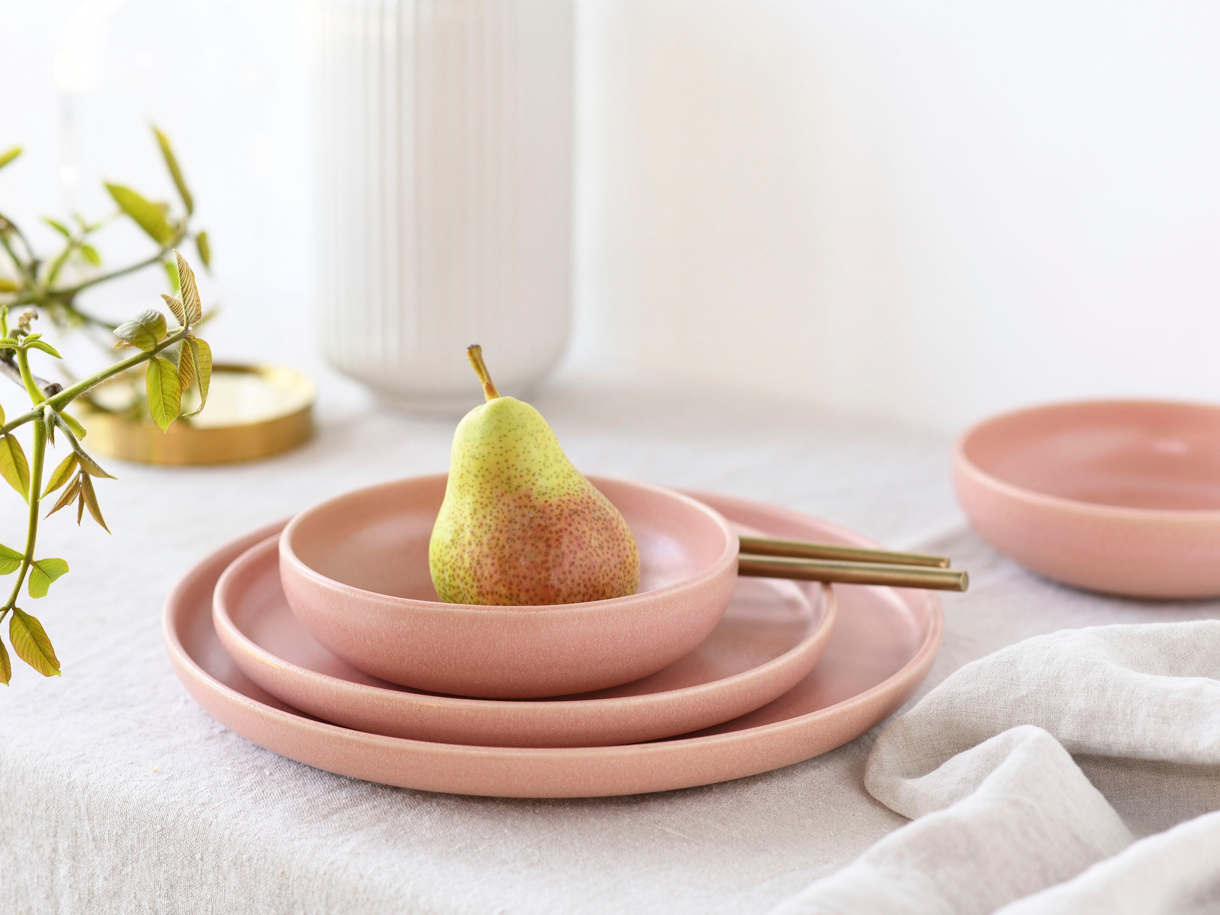 Glasur | seidenmatte Rusty 8 tlg.), CreaTable Rose«, »Uno (Set, BAUR Tafelservice