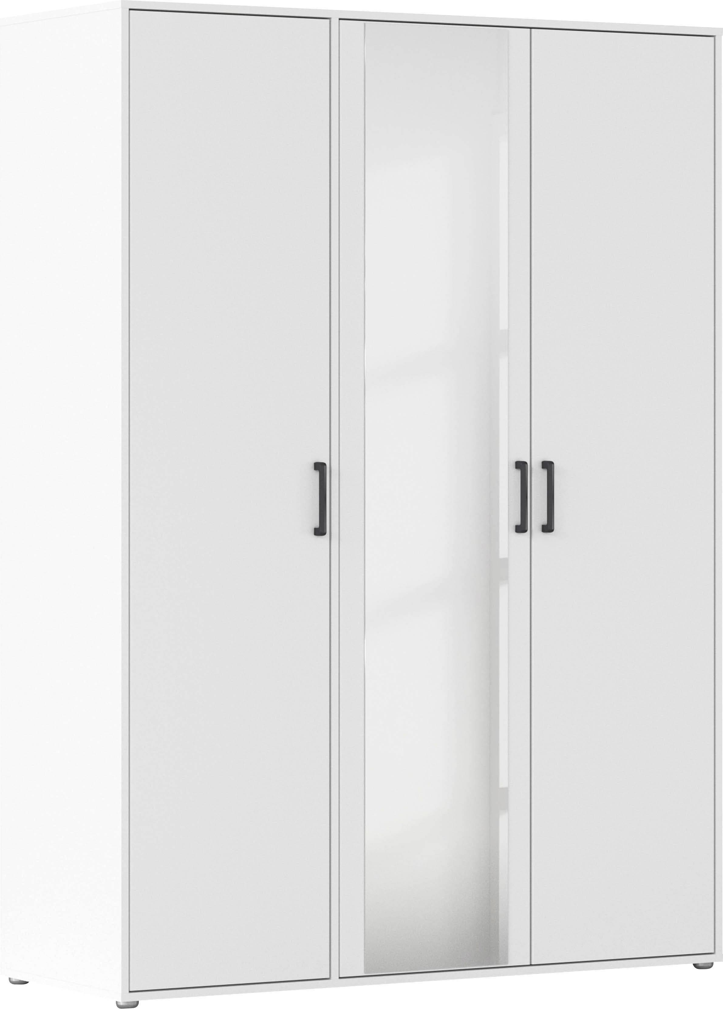 rauch "Kleiderschrank Schrank Garderobe Wäscheschrank VOYAGER" in 3 verschiedenen Ausstattungen BASIC/CLASSIC/PREMIUM, mit modernen Griffen in Graumetallic und Spiegel