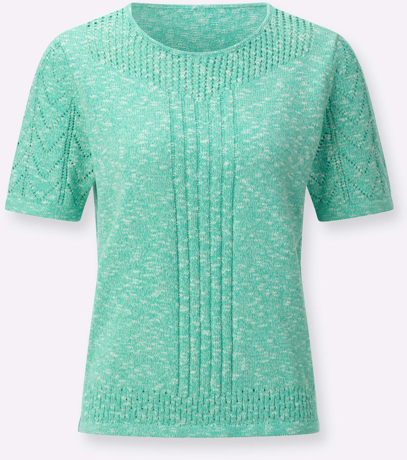 Classic Rundhalspullover »Ajour-Pullover«