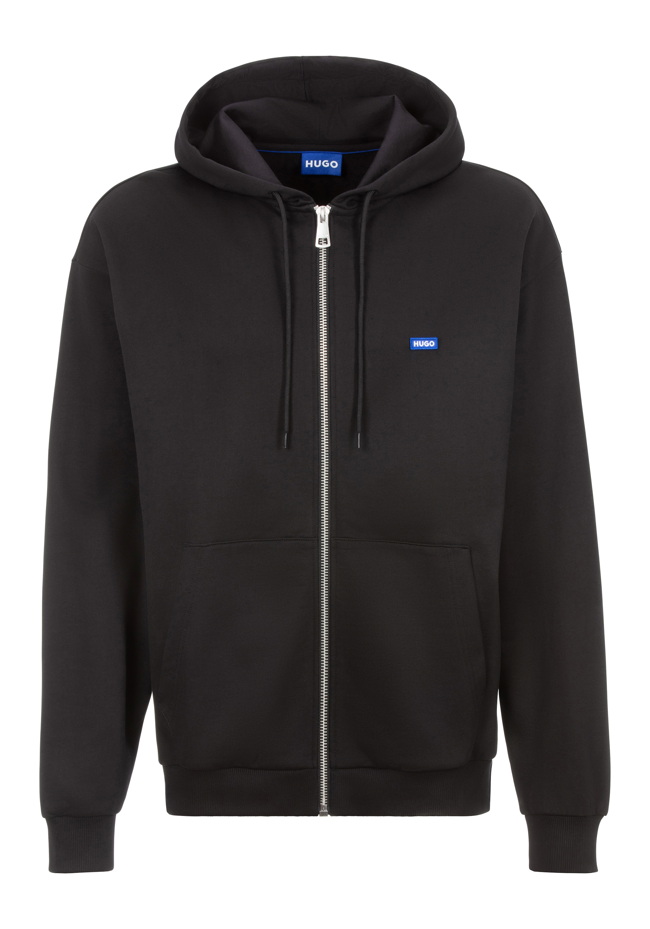 HUGO Blue Kapuzensweatjacke »Nadarasi«, mit Logo-Badge