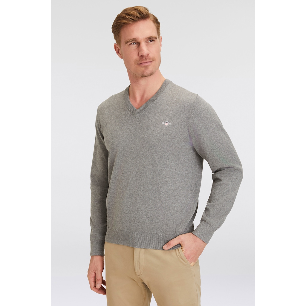 Gant V-Ausschnitt-Pullover »Classic Cotton V-Neck«