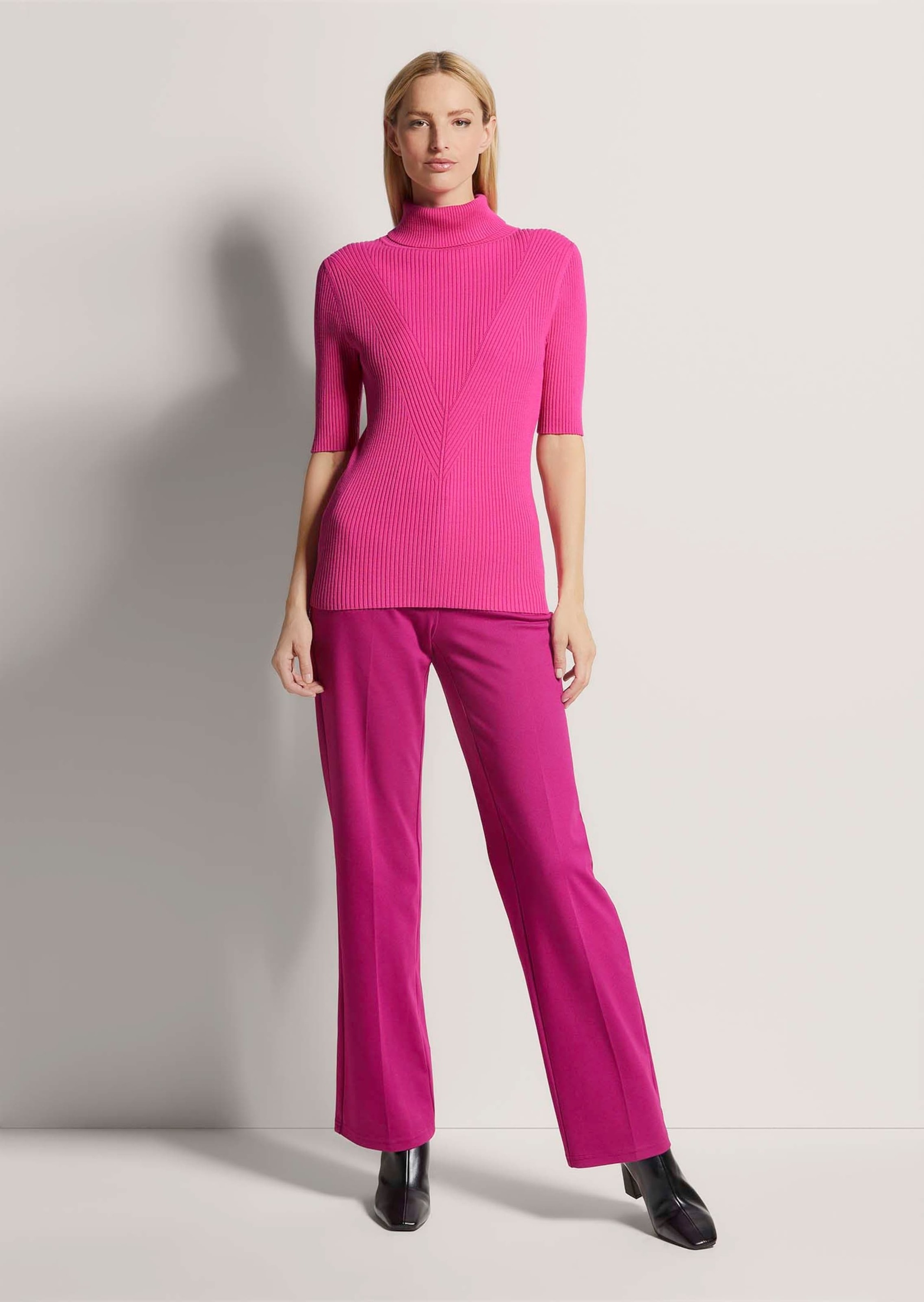 MADELEINE Longpullover "Pullover Rippstrickpullover mit Halbarm" günstig online kaufen