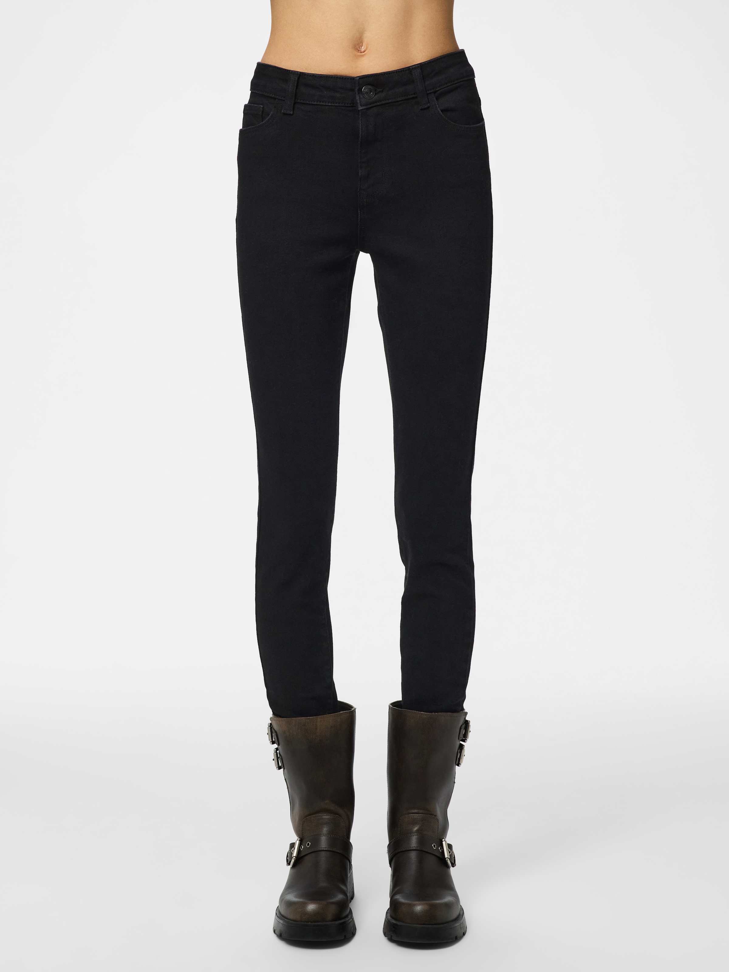 pieces Skinny-fit-Jeans "PCDANA MW SKINNY JEANS BL102 NOOS BC" günstig online kaufen