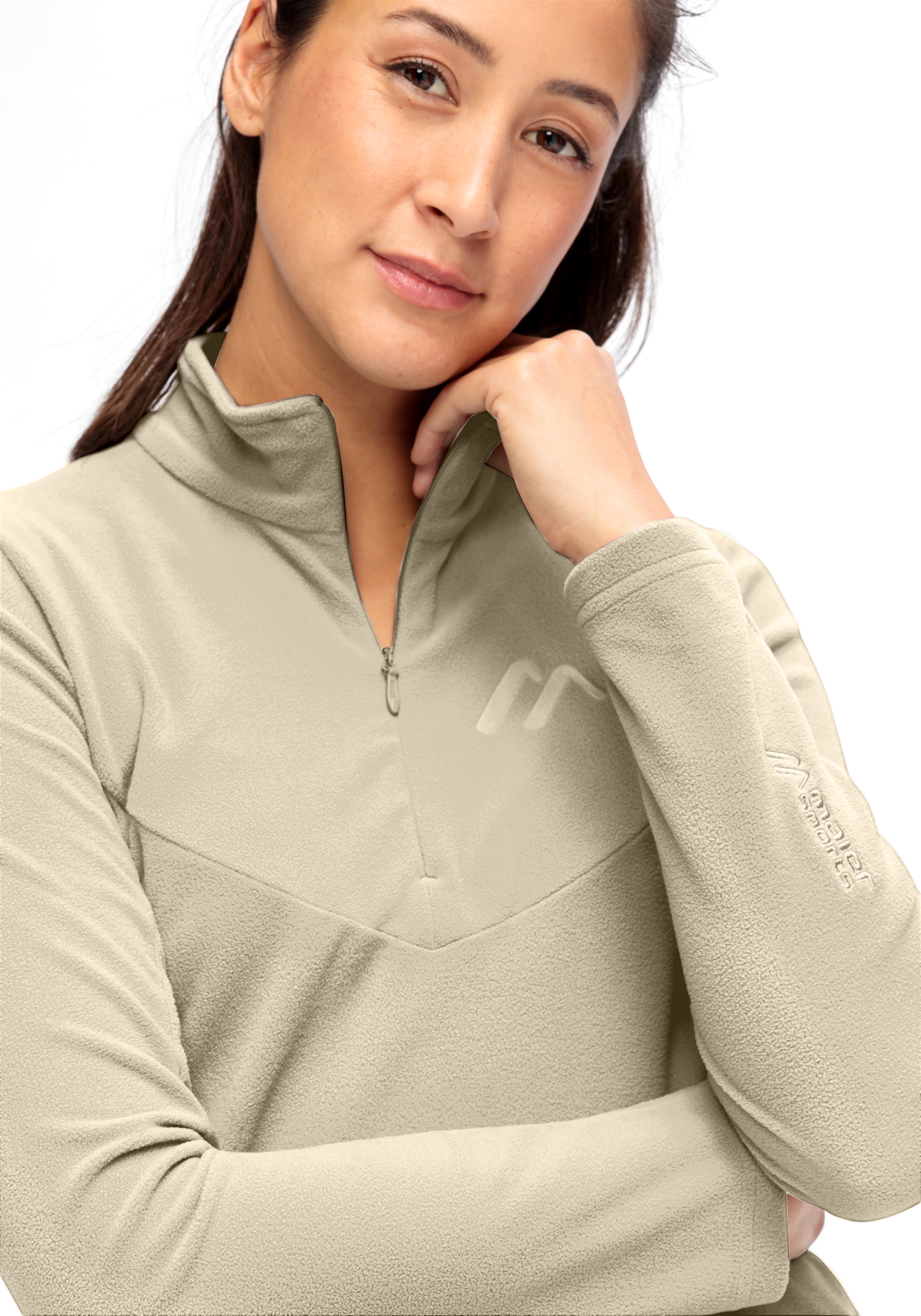 Maier Sports Fleecepullover "Denise HZ W" Damen Midlayer, pflegeleichtes Ha günstig online kaufen