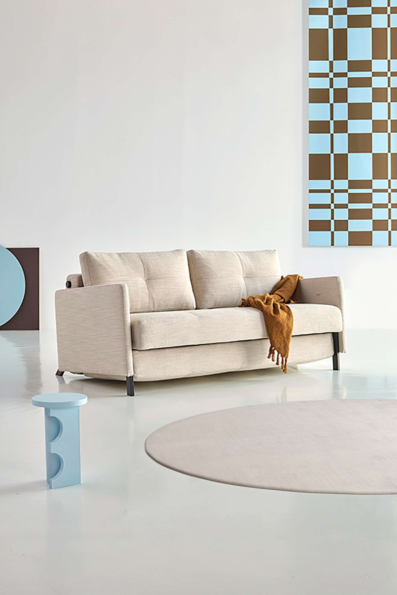 INNOVATION LIVING ™ Schlafsofa »Cubed Klappsofa, hochwertige Schlaffunktion, Design und extra Komfort«, Frontauszug, sehr platzsparend, abgewinkelt Sitzen, waagerecht liegen