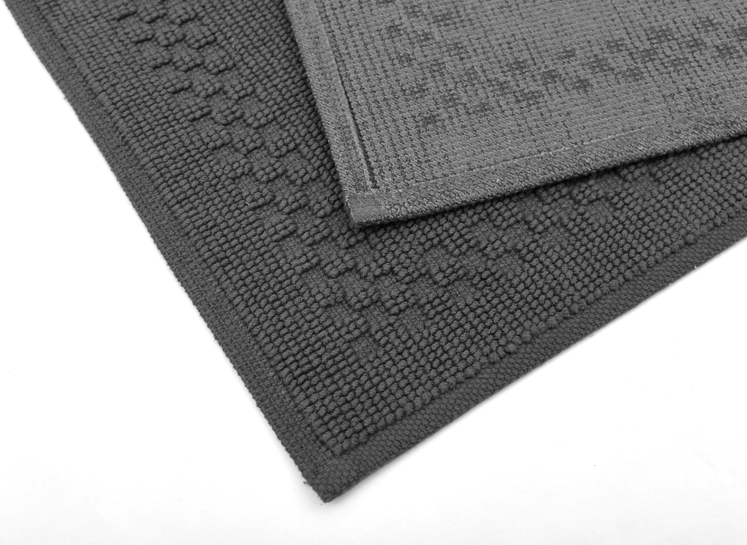 OTTO home Badematte »Regona, 2 tlg. Hotelmatten-Set, 50x70 cm« Höhe 5 mm rutschhemmend beschichtet schnell trocknend 2-teiliges Set, einfarbig, Badematten Set, 100% Baumwolle