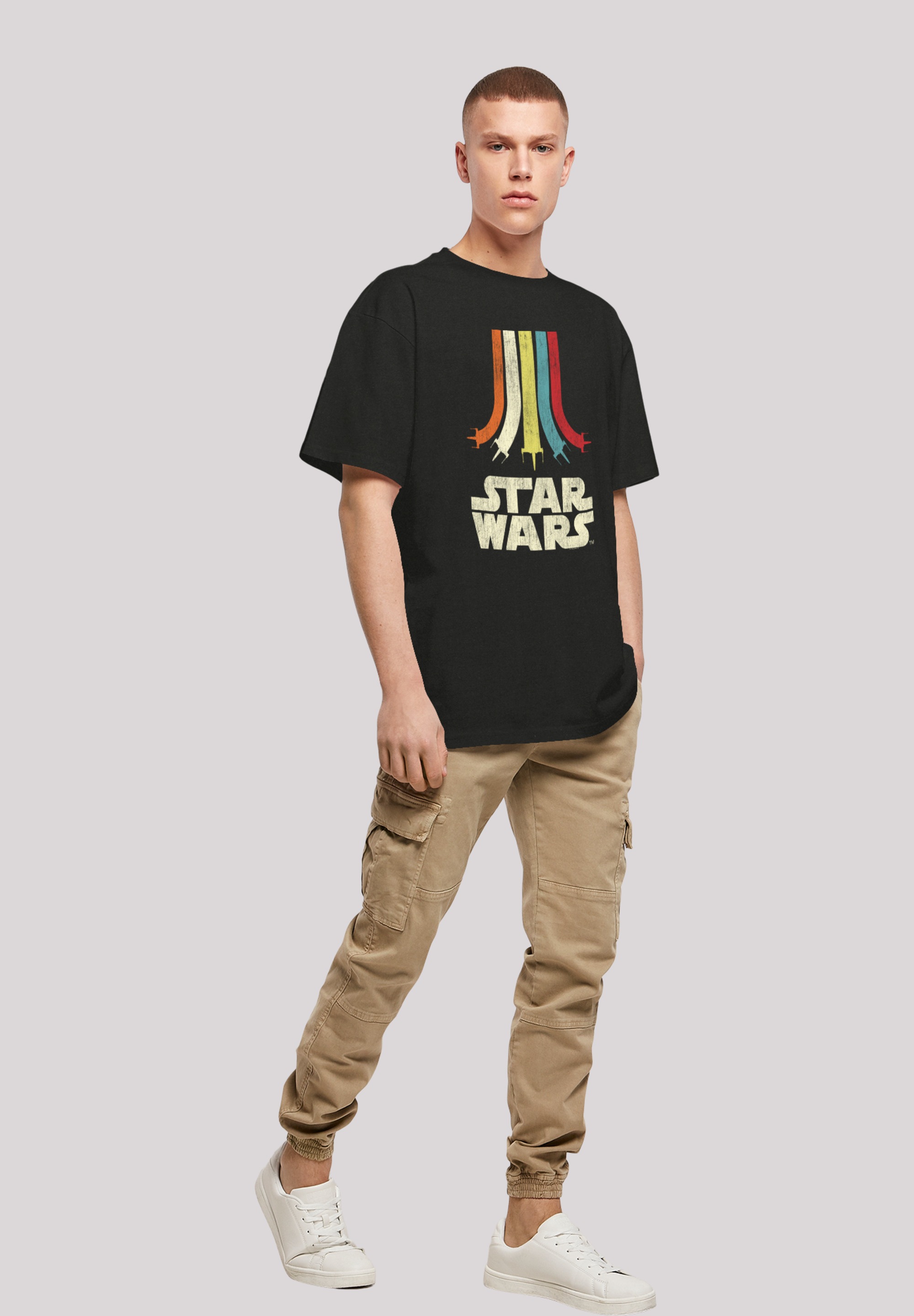 F4NT4STIC T-Shirt »Star Wars Retro Rainbow«, Print