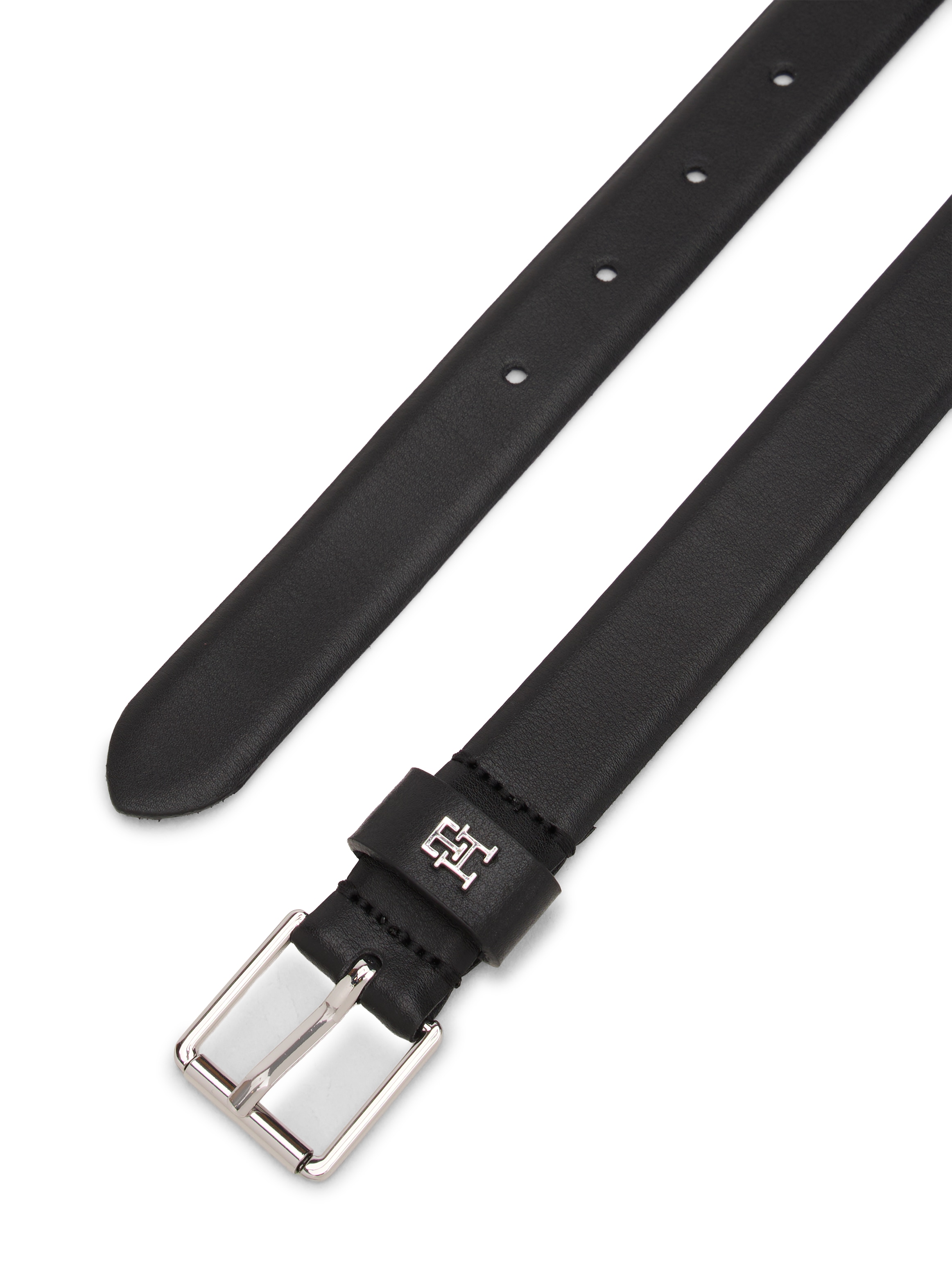 Tommy Hilfiger Ledergürtel »SQUARE 2.5 cm breit SILVER« Größenverstellbar durch Schnalle