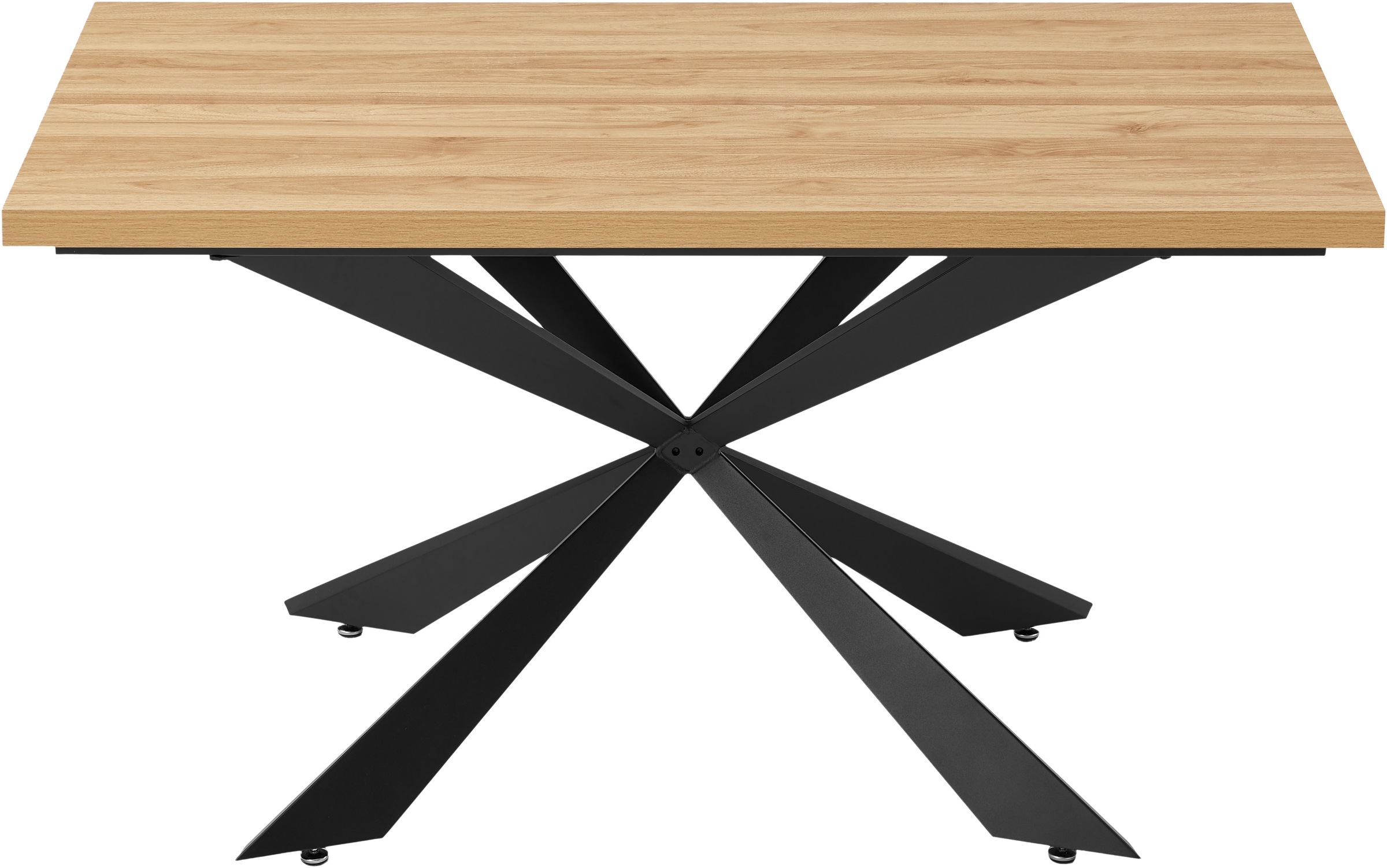 Esstisch OTTO HOME "Cusey", beige (naturfarben, schwarz, natur), B:140cm H:75cm T:70cm, Tische, Esstisch, Melaminbeschichtung mit naturgetreuer Holzmaserung, verschiedene Maße 3