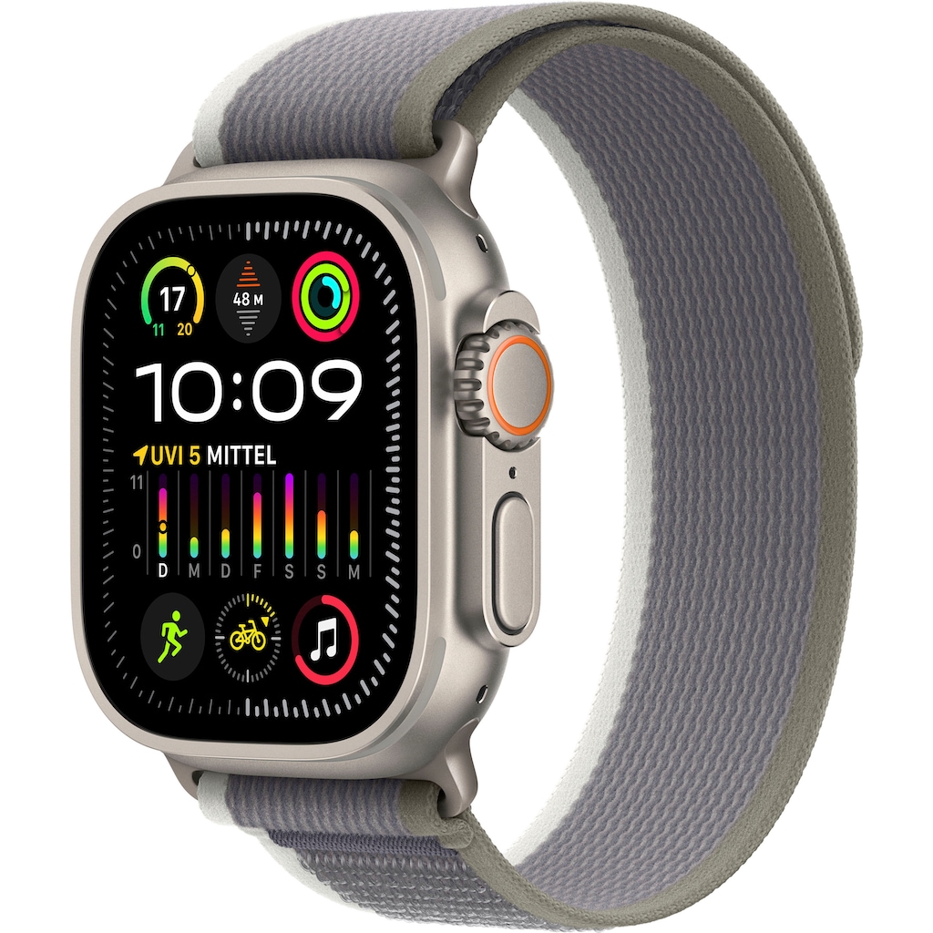 Apple Smartwatch »Watch Ultra 2 GPS 49 mm + Cellular Titanium M/L«, (Watch OS 10 Trail Loop)