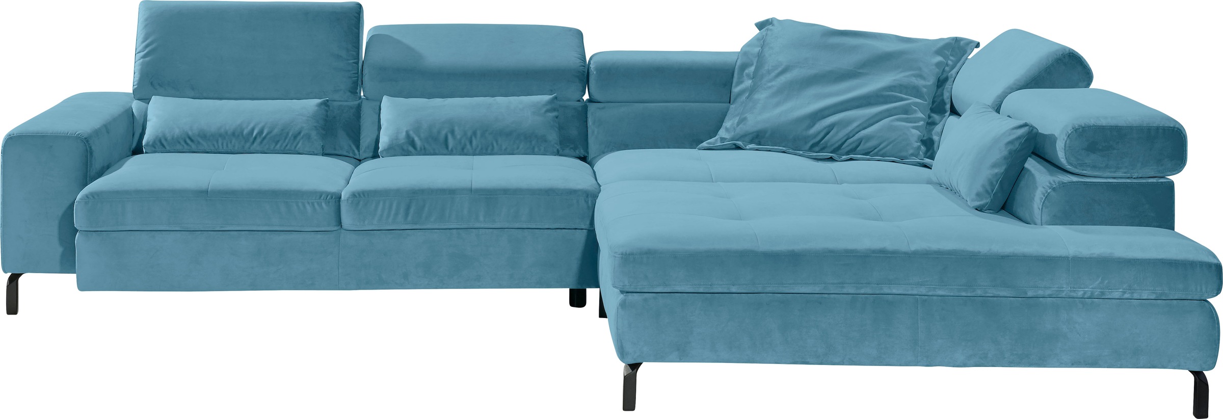 GALLERY M branded by Musterring Ecksofa »Felicia Due L-Form«, Wahlweise mit Sitzvorzug, inkl. Kopfteilverstellung, Sitzhöhe 40 cm