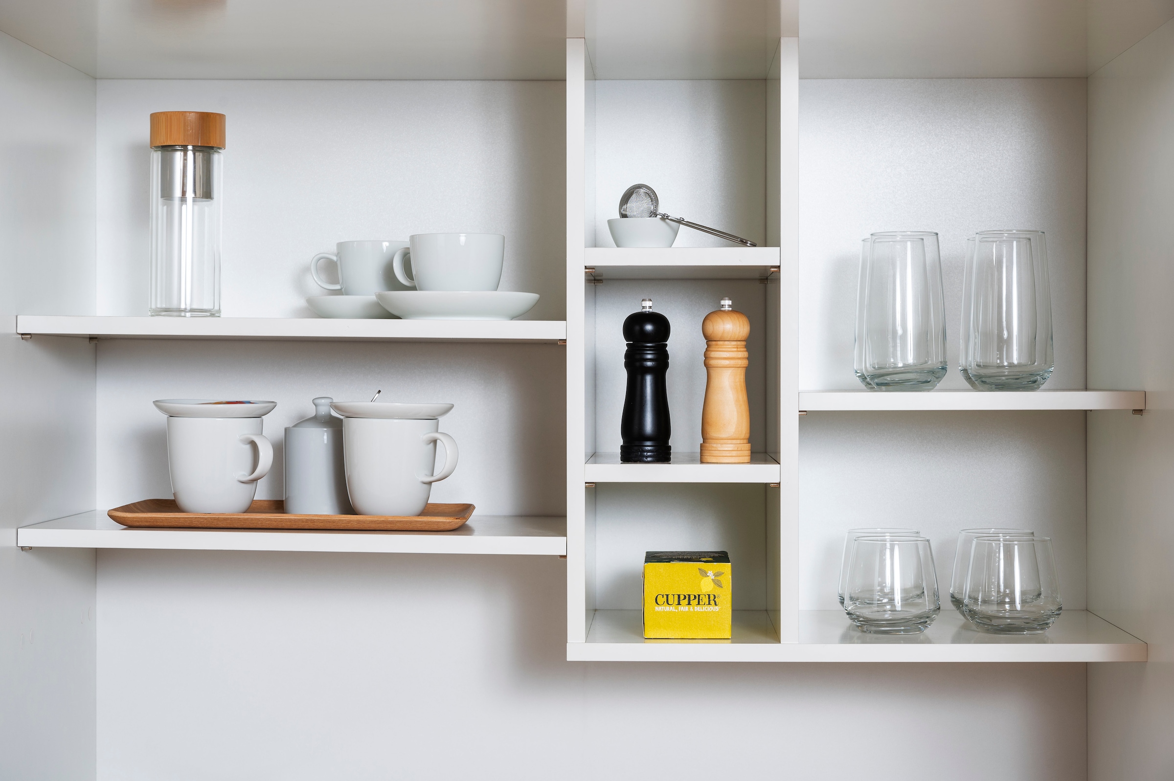 RESPEKTA Küche »Luis, mit Duo Kochfeld, wahlweise mit Mikrowelle, Korpus Weiß,«, Breite 104 cm