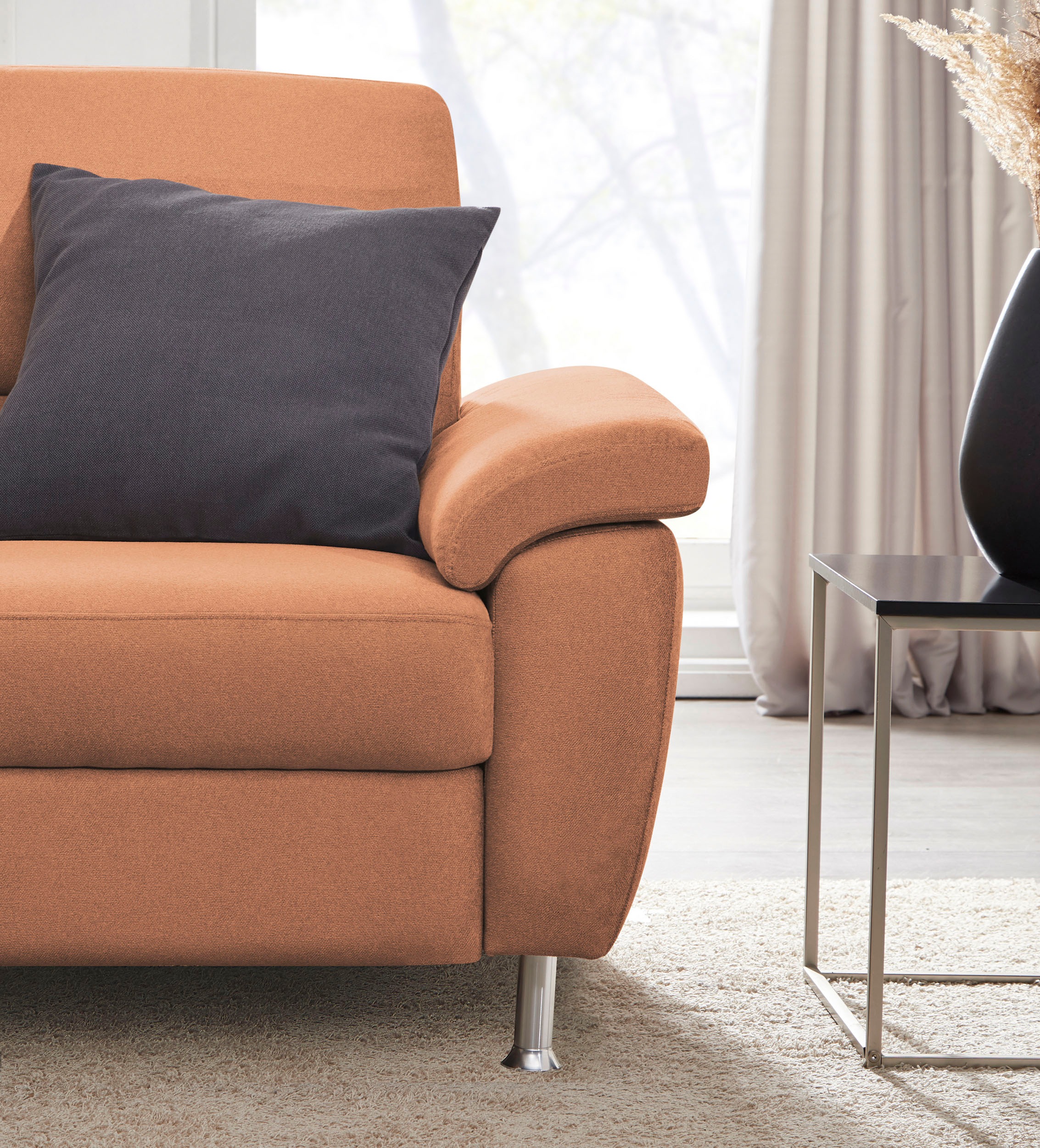 CALIZZA INTERIORS Ecksofa »Onyx L-Form«, Ottomane links oder rechts, wahlweise mit Bettfunktion, Breite 257 cm