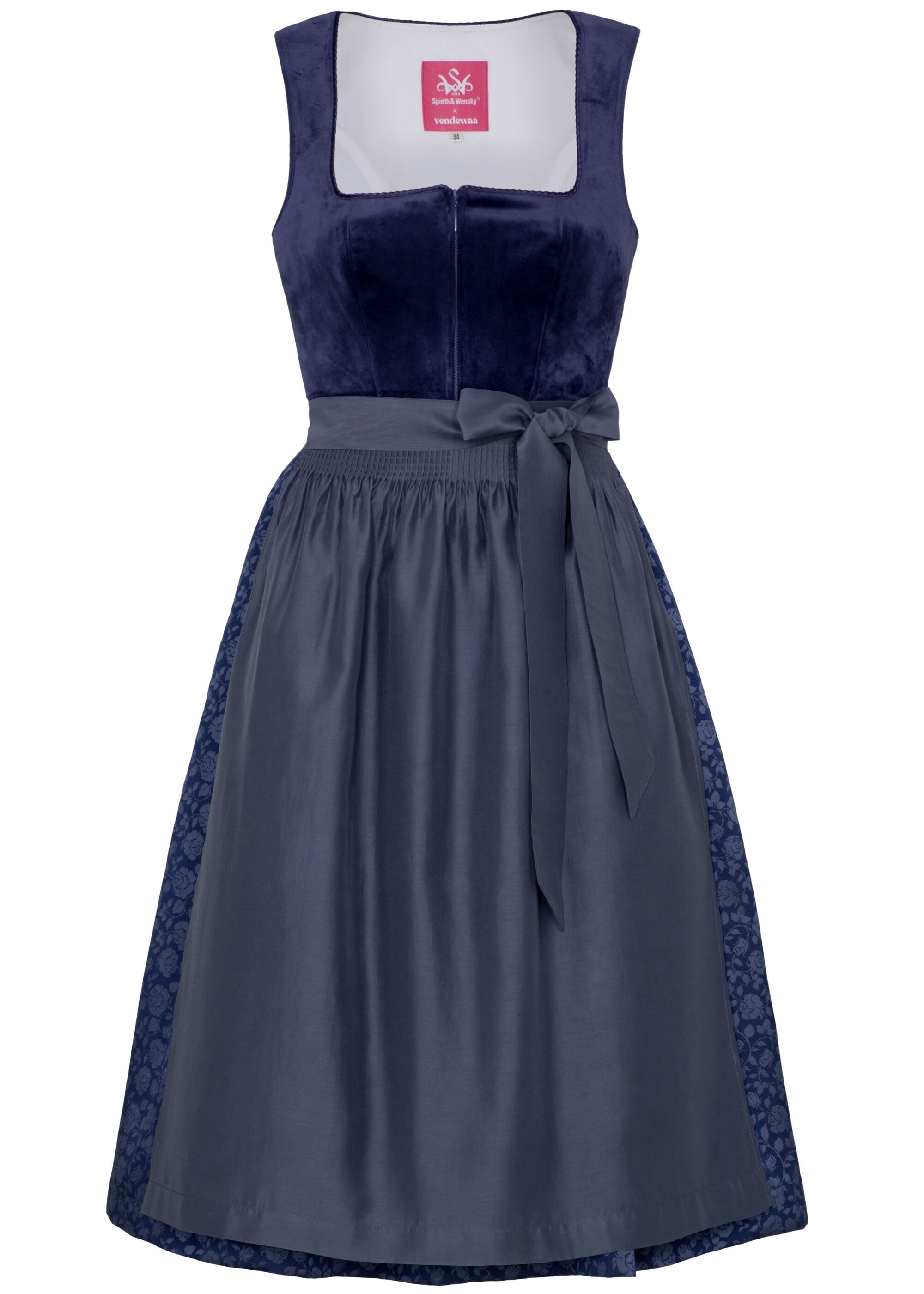 Spieth & Wensky Dirndl »Frieda -Vendewaa«, mit eleganter Schleife