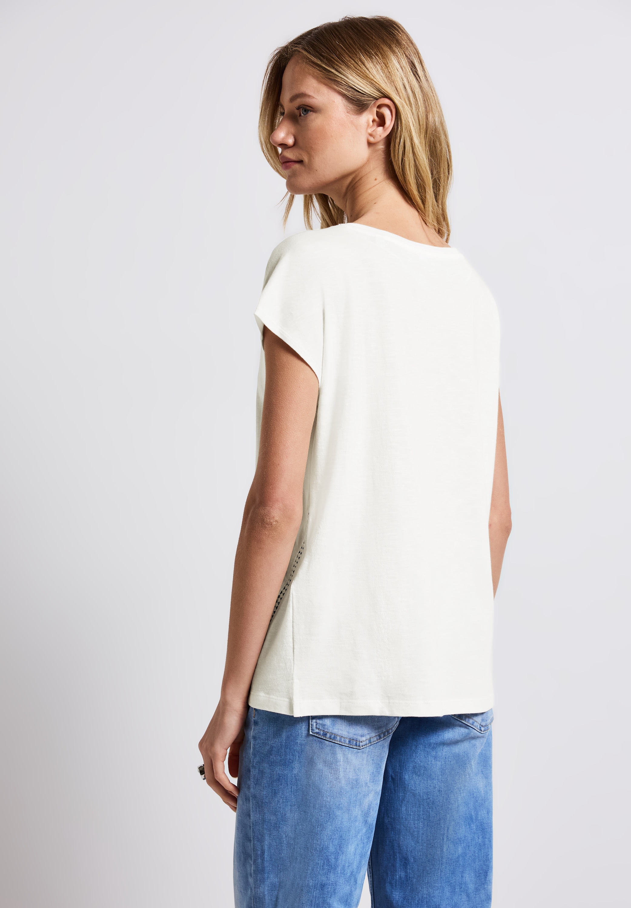STREET ONE Shirttop, mit Häkeldetails