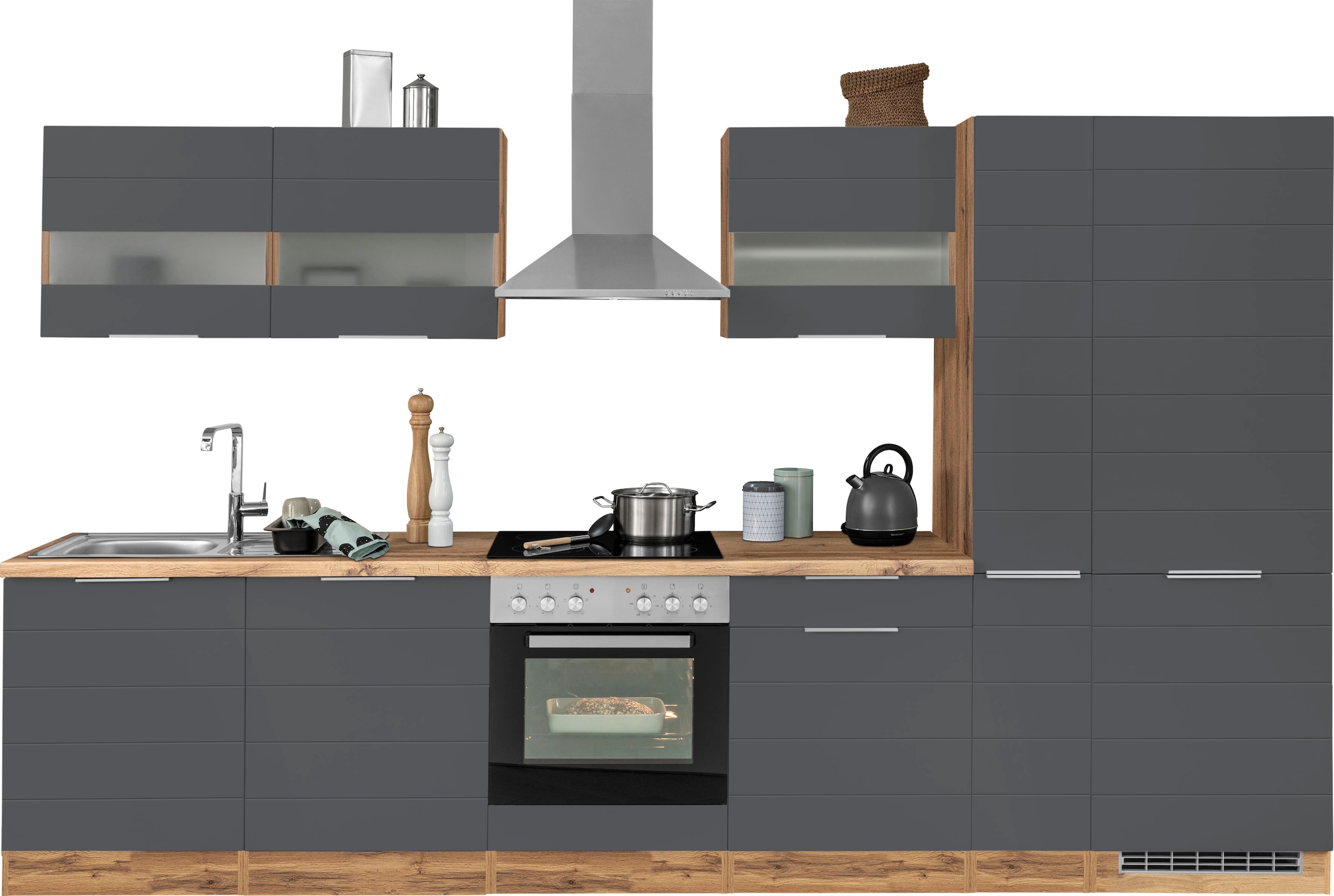 KOCHSTATION Küchenzeile "KS-Luhe" 330 cm breit, wahlweise mit oder ohne E-G günstig online kaufen