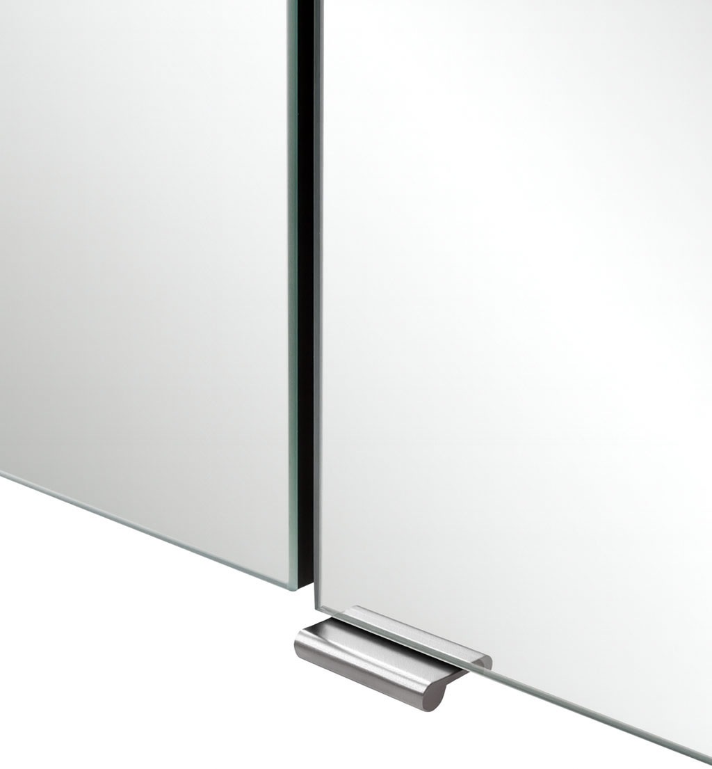 OTTO home Spiegelschrank »BOZEN, 3D-Spiegelschrank 100 cm« Inklusive LED-Aufbauleuchte, Steckdose und Schalter