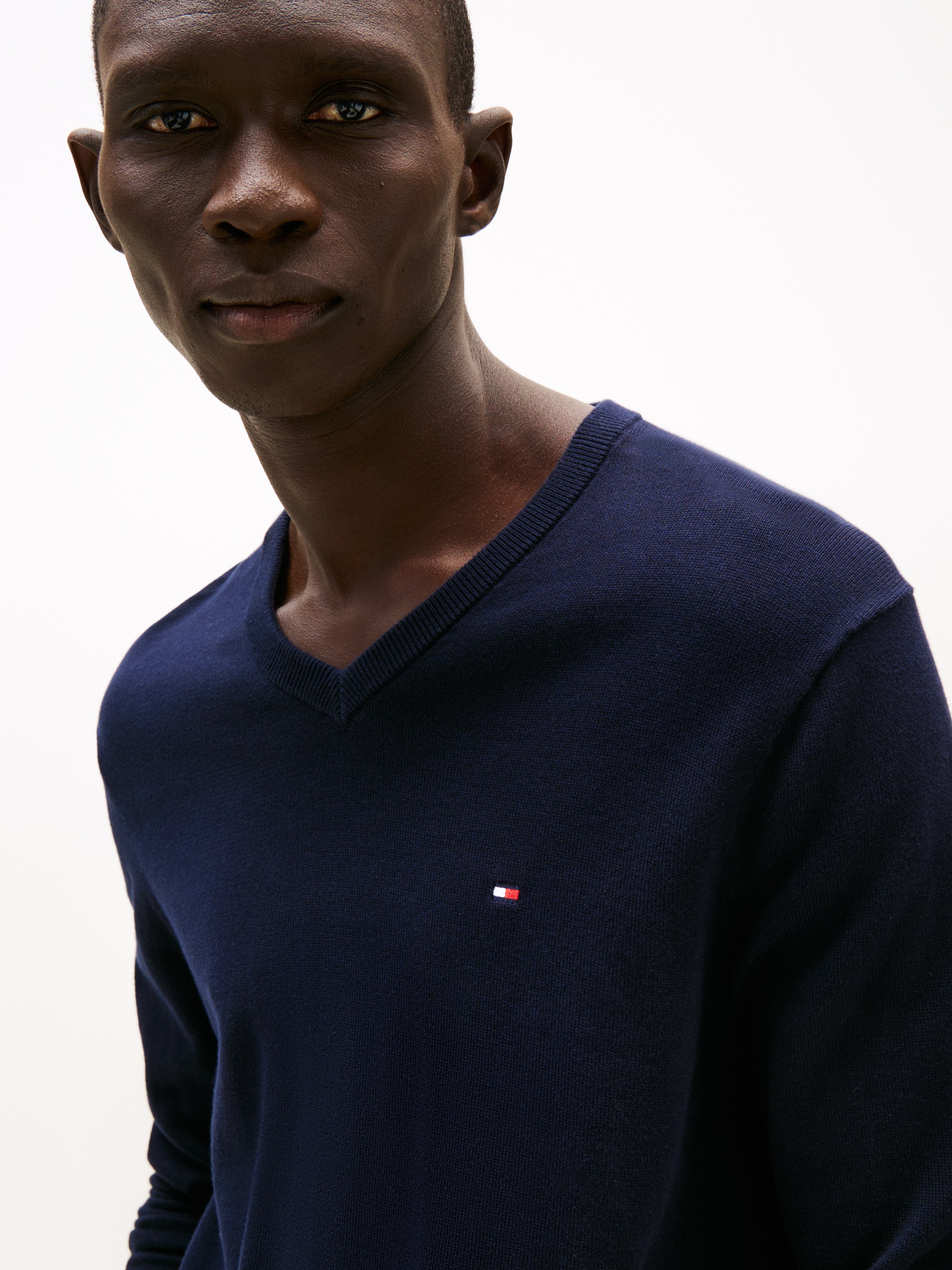 Tommy Hilfiger Strickpullover "ESSENTIAL COTTON V NECK mit V-Ausschnitt und günstig online kaufen