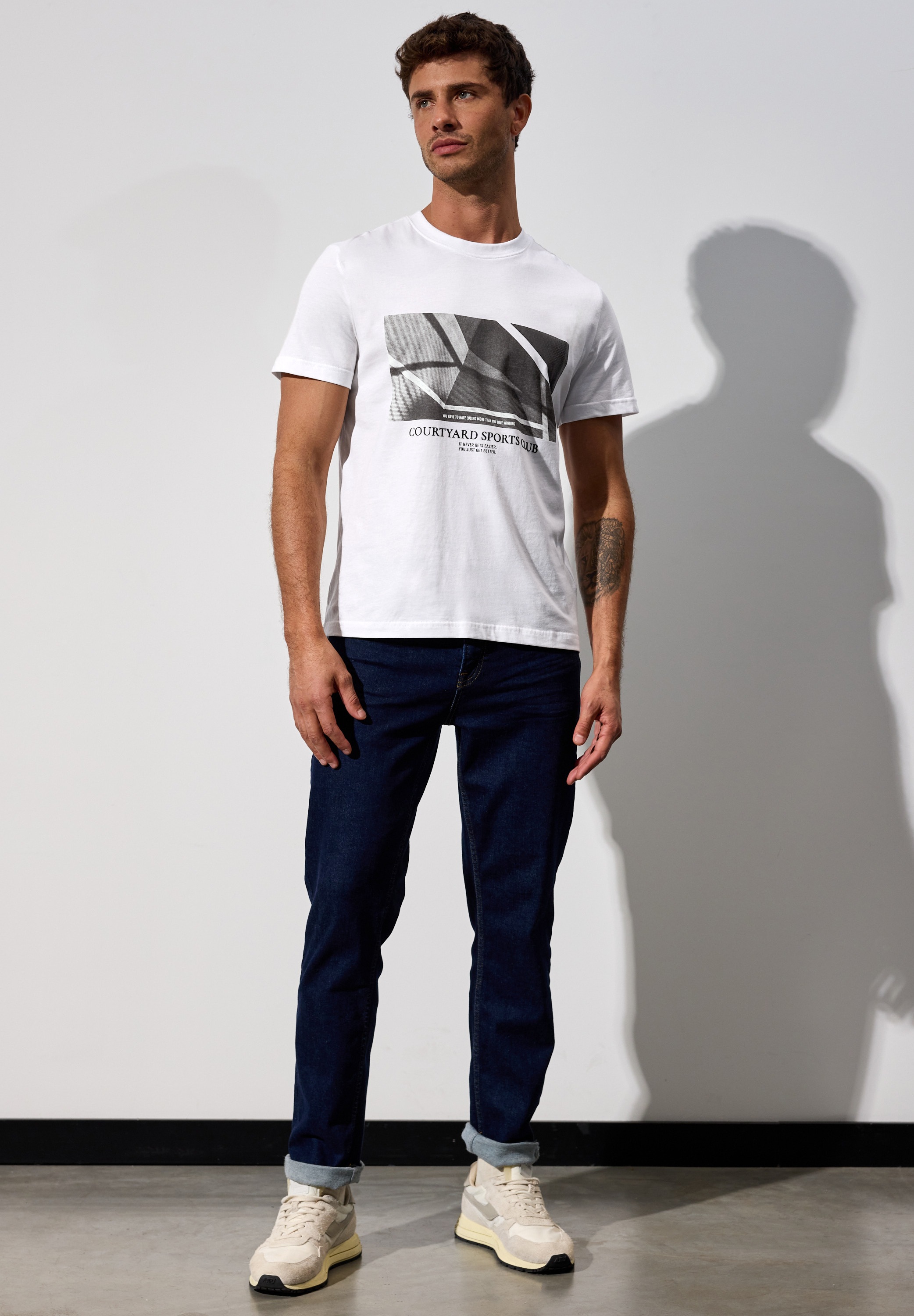 STREET ONE MEN T-Shirt, aus reiner Baumwolle