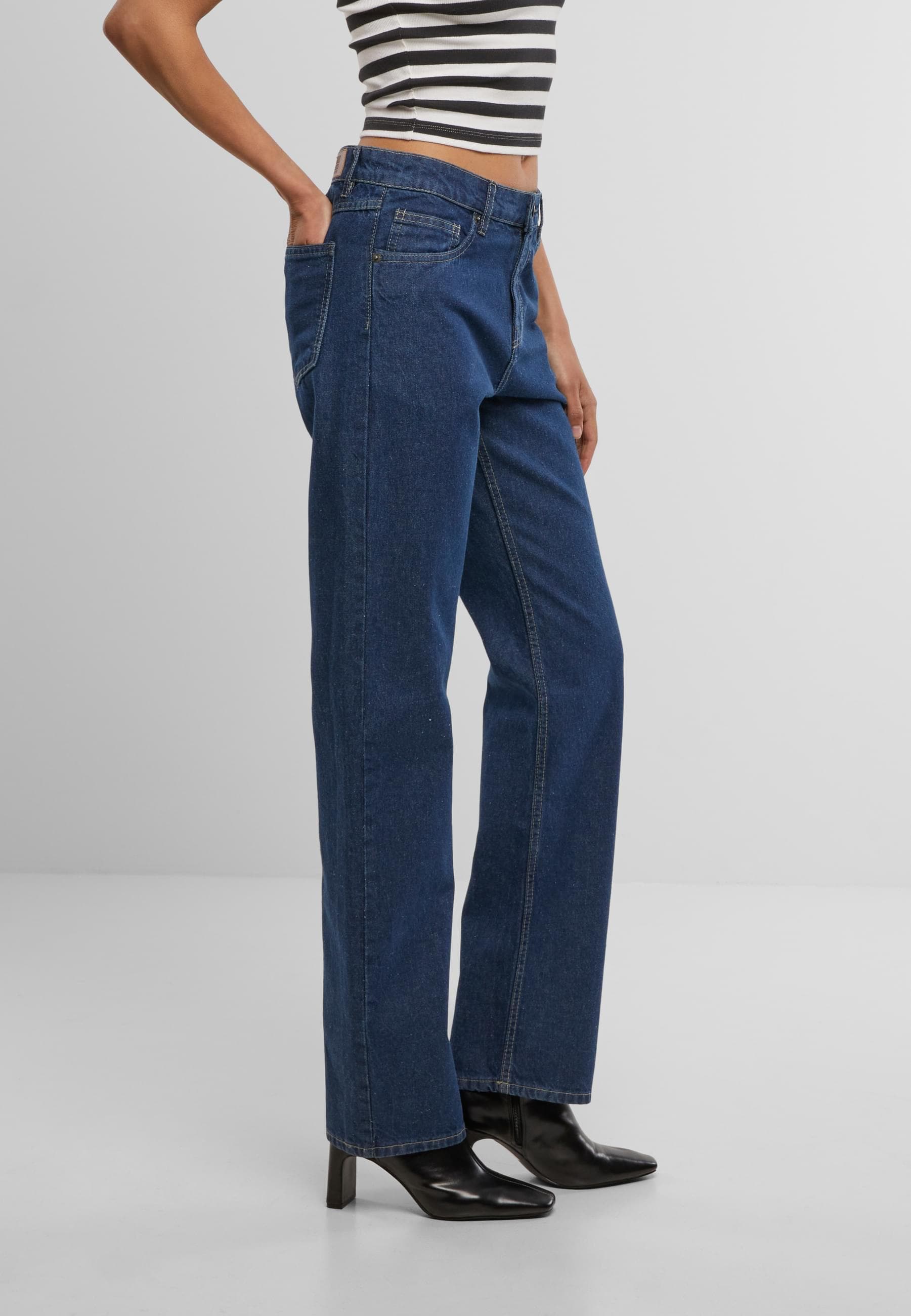 URBAN CLASSICS Bequeme Jeans »Urban Classics Ladies Straight Fit Denim«