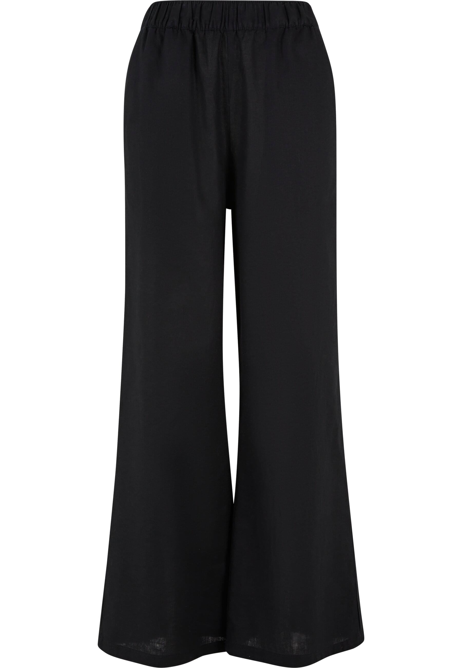 URBAN CLASSICS Stoffhose "Urban Classics Damen Ladies Linen Mixed Wide Pant günstig online kaufen