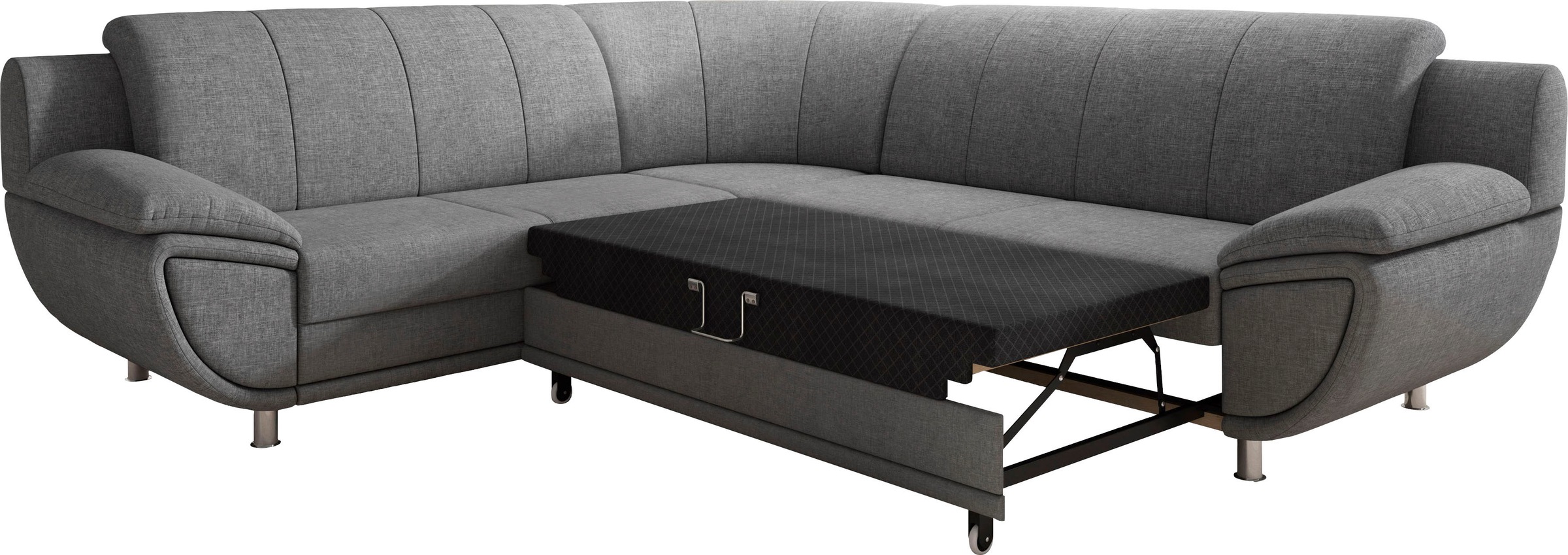 TRENDMANUFAKTUR Ecksofa "Rondo II, zeitlos & elegant, bequeme Armlehnen, L- günstig online kaufen