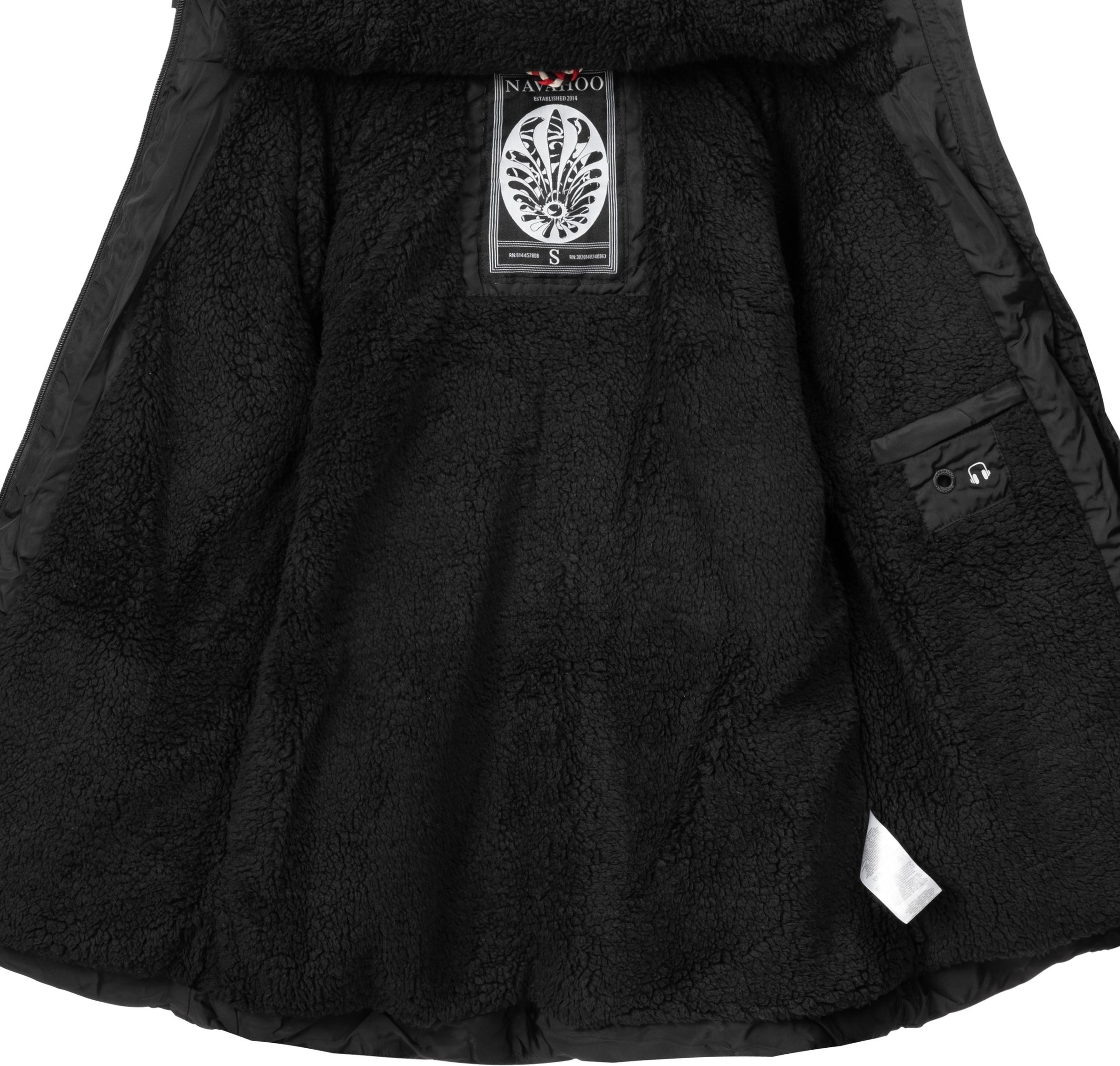 Navahoo Steppjacke »Adele«, mit Kapuze, hochwertige Winterjacke mit edler Kunstfell- Kapuze