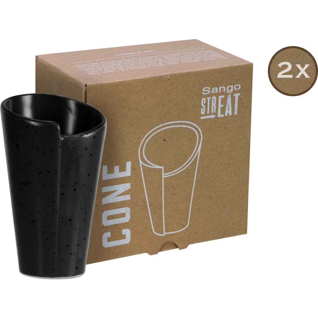 CreaTable Snackschale »Cone«, 2 tlg., aus Steinzeug