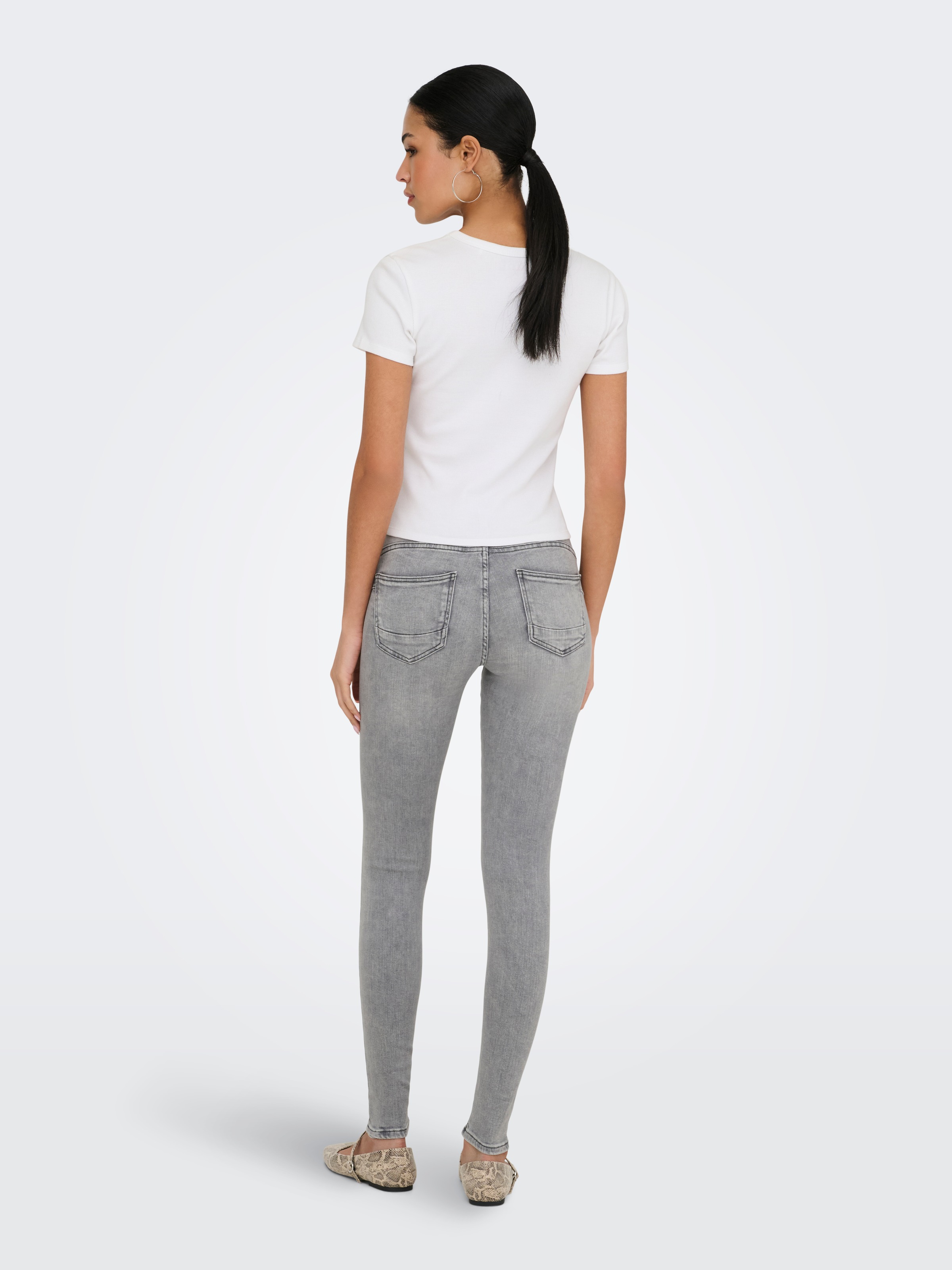 ONLY »ONLPOWER LIFE MID PUSH« Baumwollmischung, skinny fit, regular waist