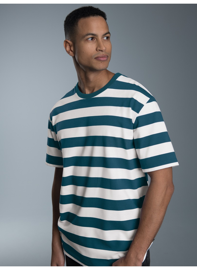 Thumbnail - Trigema T-Shirt "TRIGEMA Heavy T-Shirt mit Ringelmuster" 1 Stk.