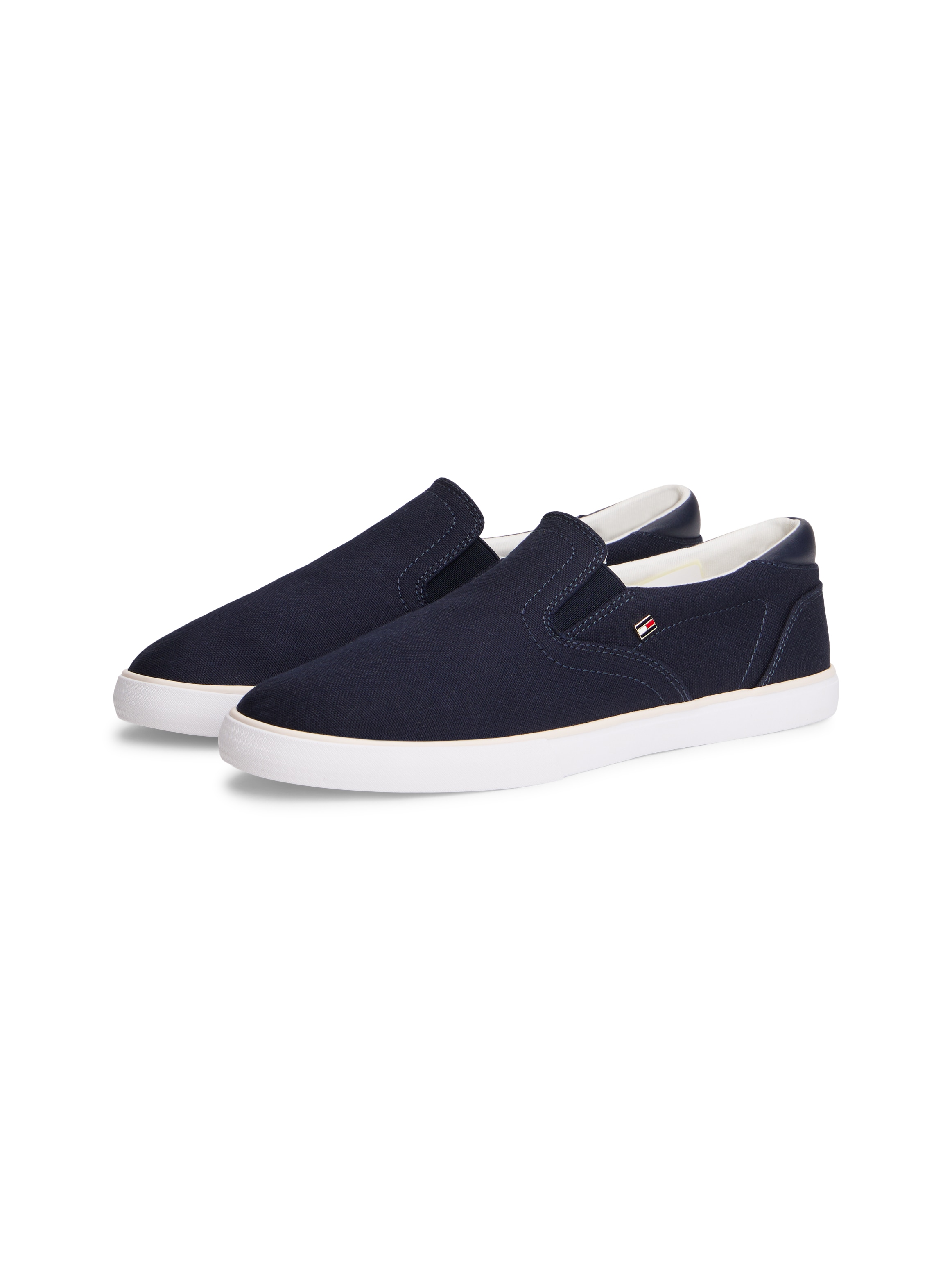 Tommy Hilfiger Slipper "TH LOW PROFILE SLIP ON" Freizeitschuh, Loafer, Slipper mit edlem Logoemblem