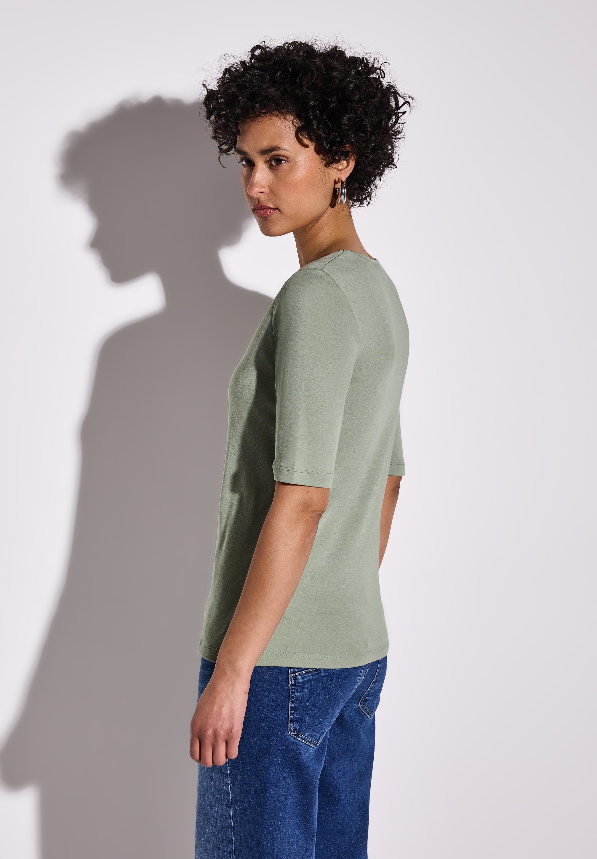 STREET ONE T-Shirt »Ada«, mit Herzausschnitt