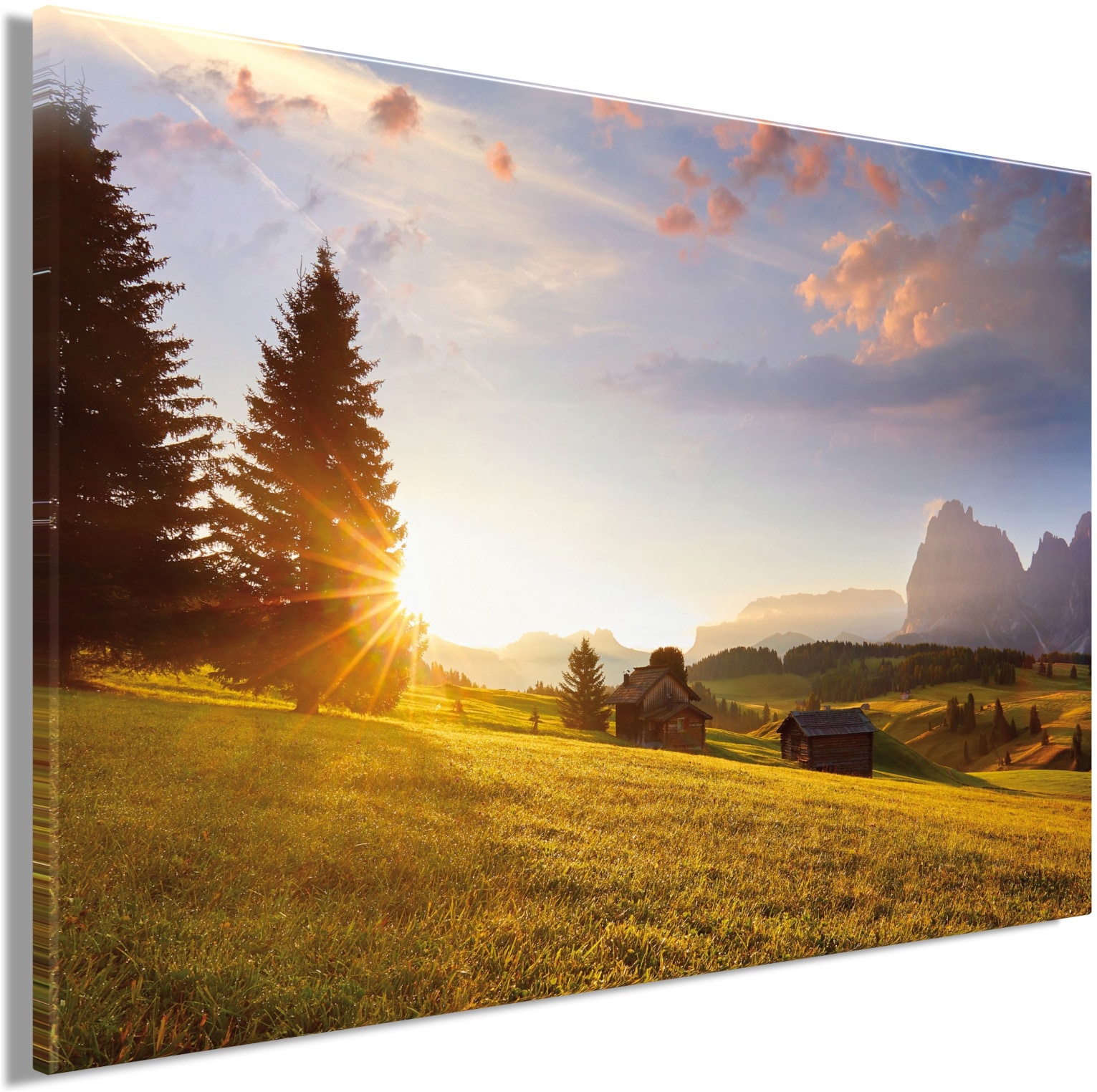 Bönninghoff Bild »ALPENLANDSCHAFT 60x90 cm – Leinwandbild Keilrahmen Deko modern«