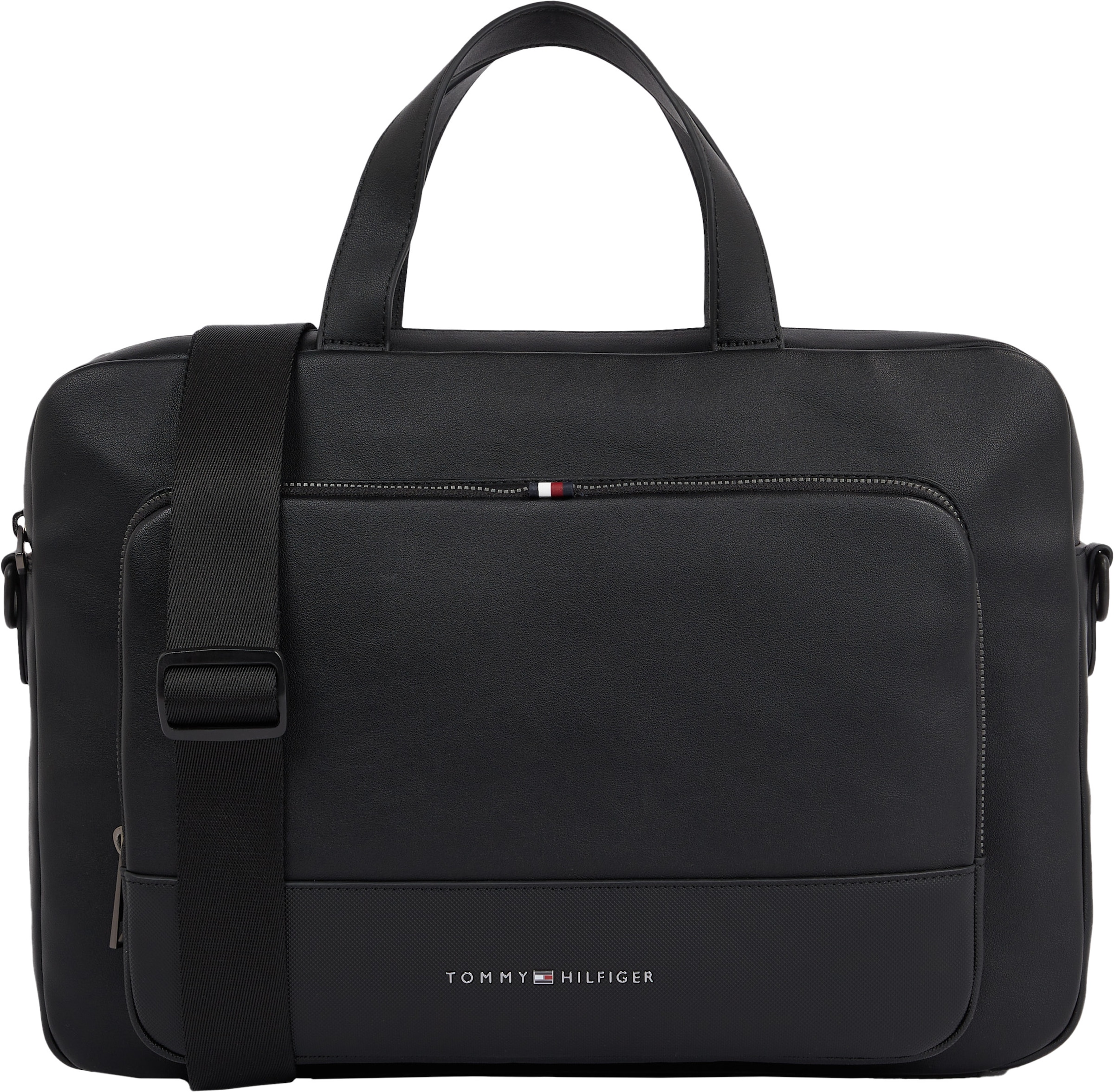 Tommy Hilfiger »TH ESSENTIAL SLIM COMPUTER BAG« messenger bag with trolley attachment system