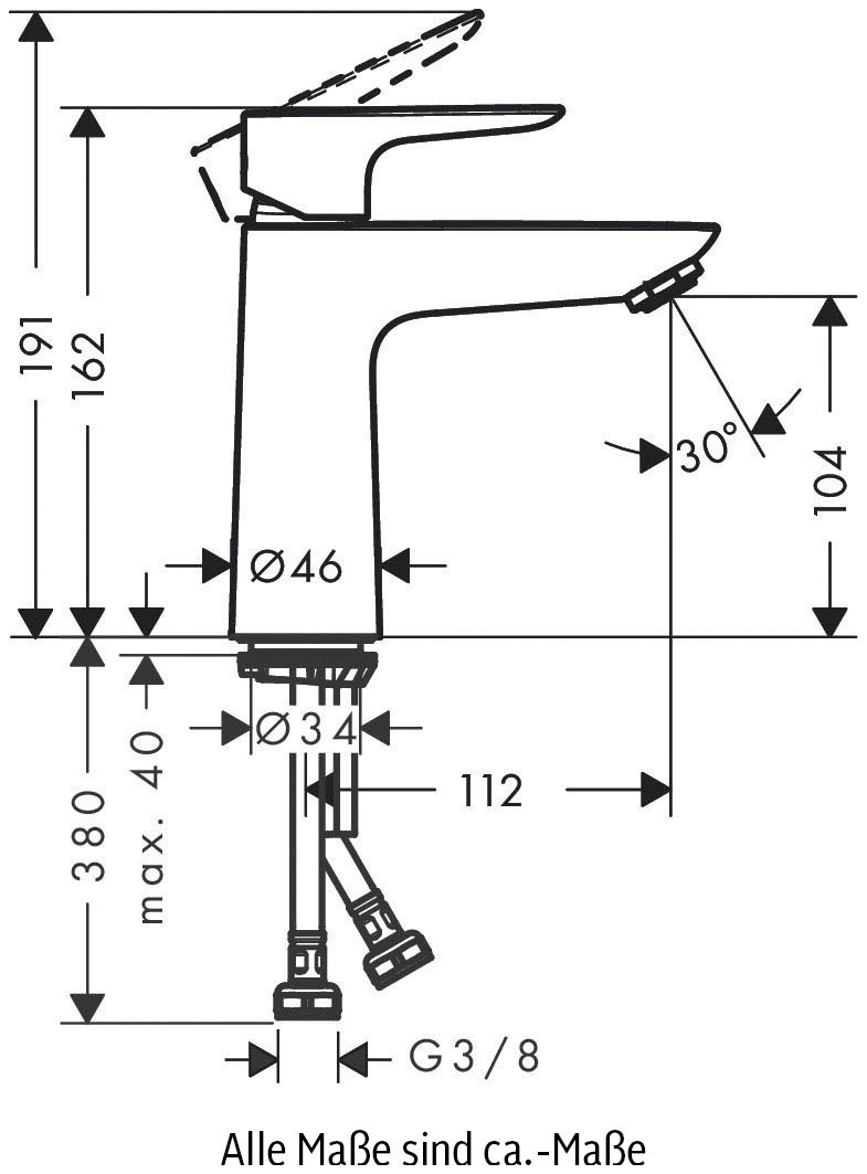 hansgrohe Waschtischarmatur »Talis E«, 11cm, CoolStart ohne Ablaufgarnitur